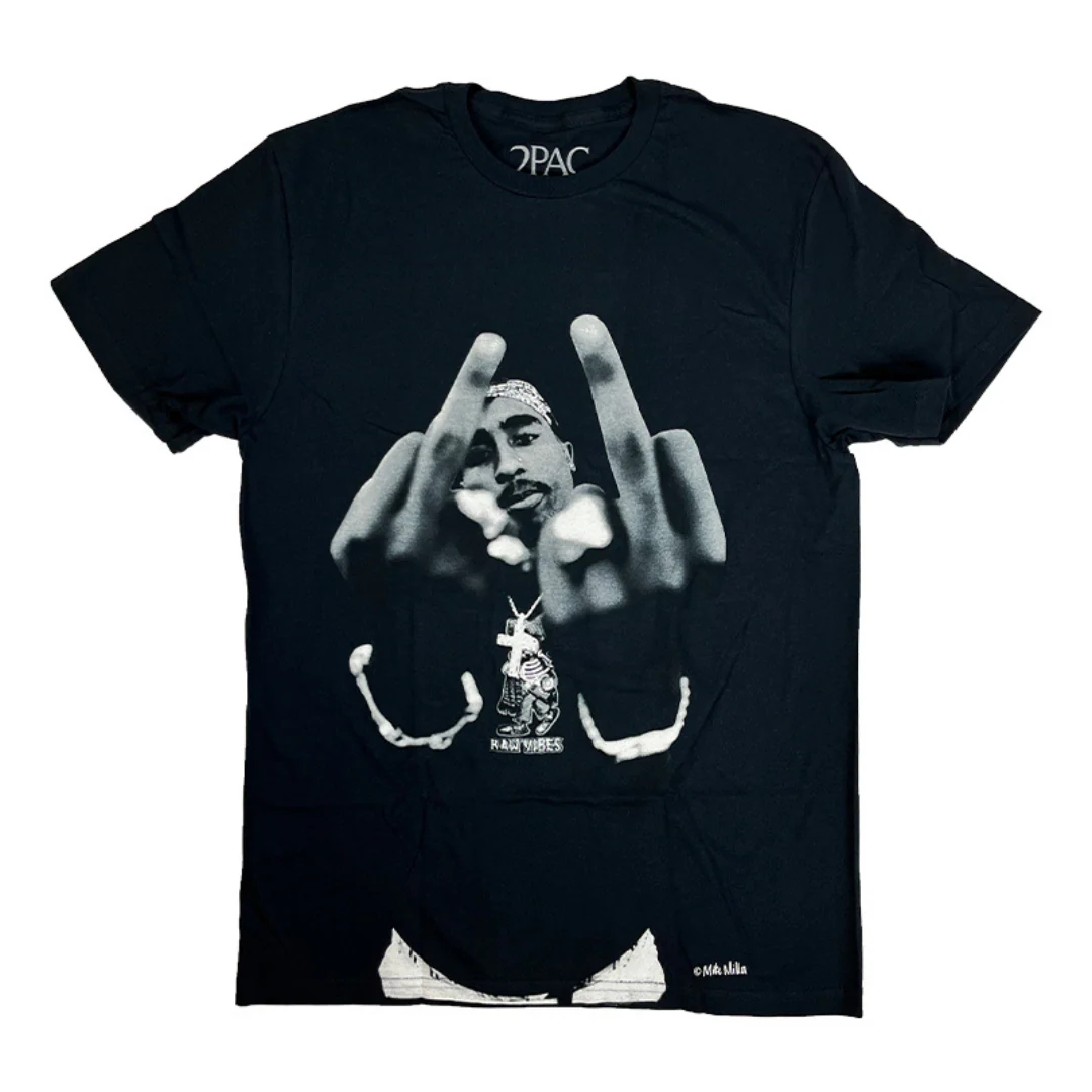 2PAC 'MIDDLE FINGERS' T-SHIRT - Image 4