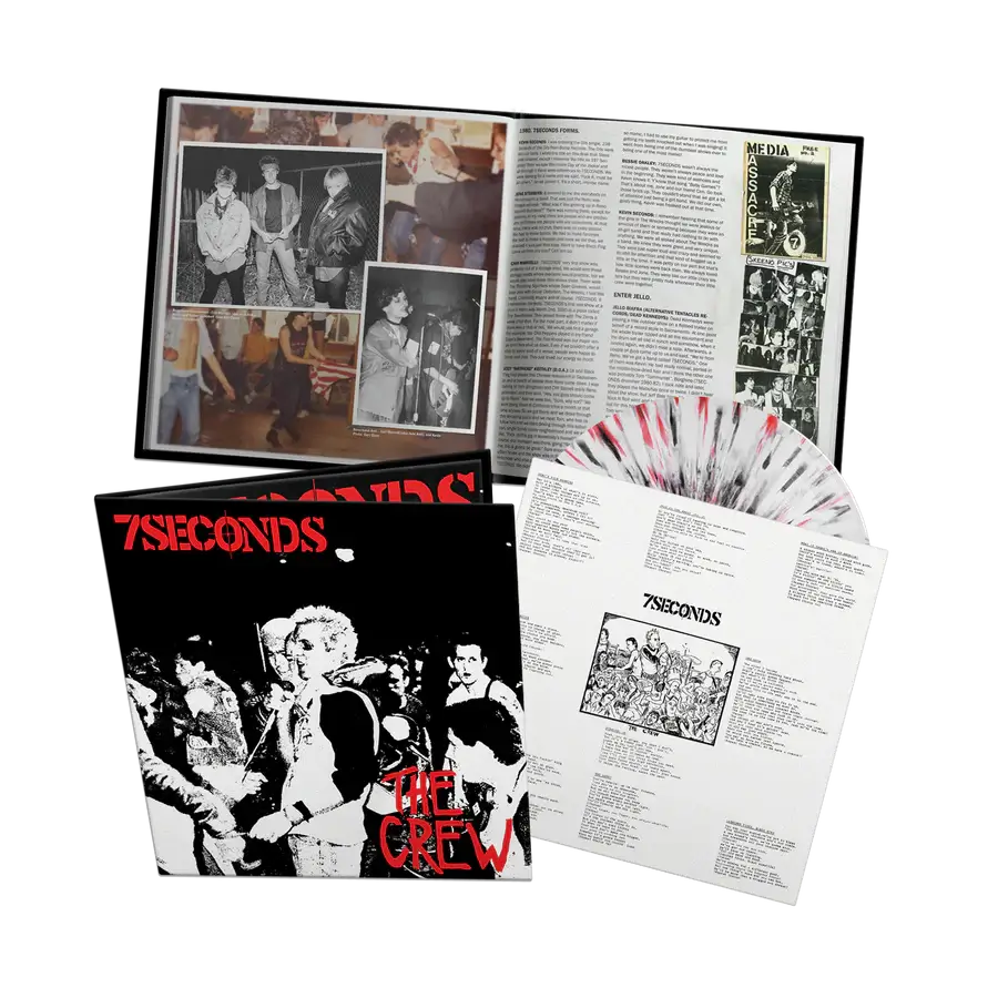 7SECONDS ‘THE CREW’ LP - WHITE/RED/BLACK/SPLATTER - Image 3
