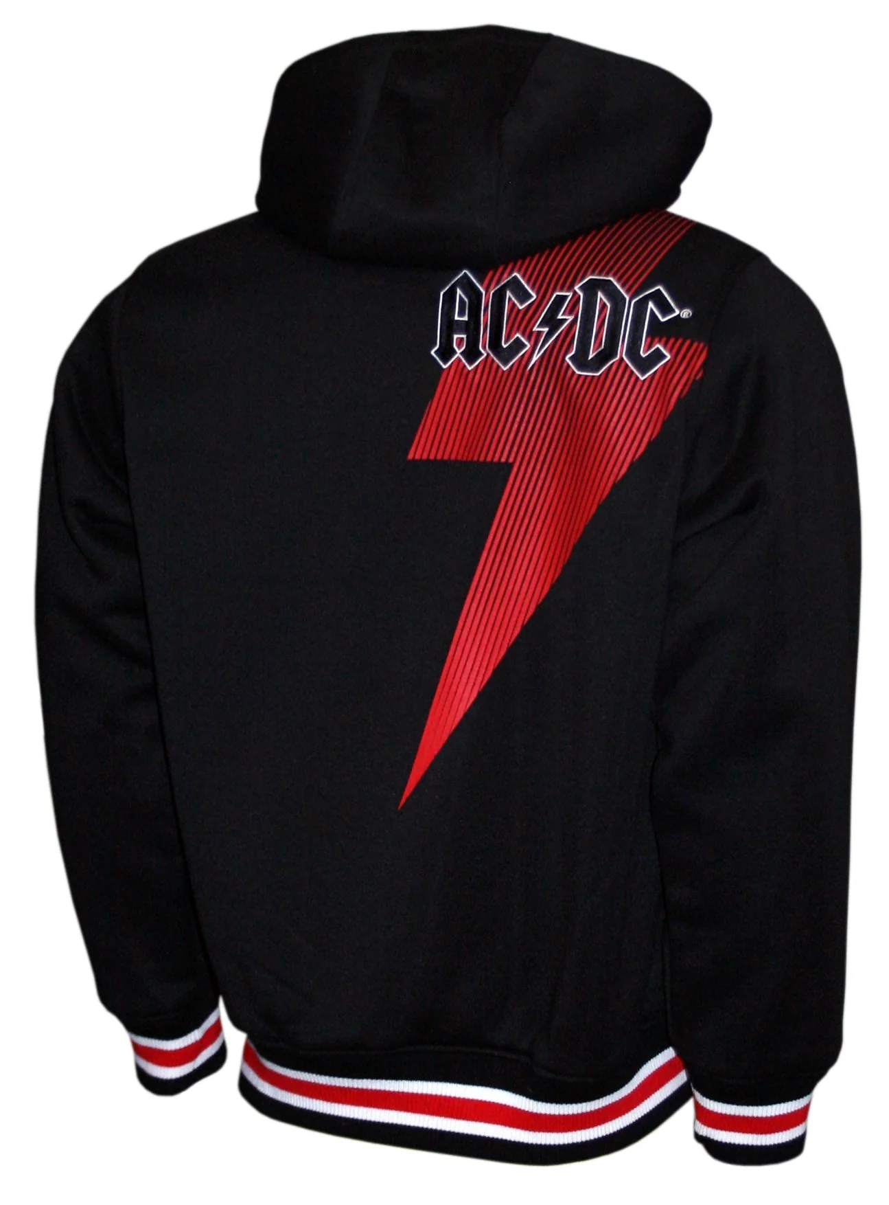 ACDC BOLT BLACK DOUBLE KNIT HOODIE - Image 2