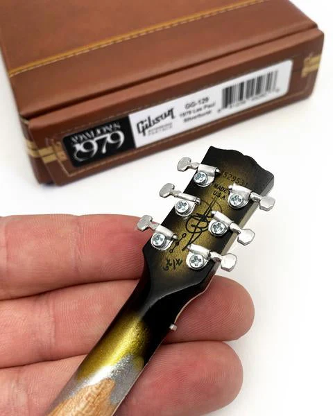TOOL - ADAM JONES - 1979 GIBSON LES PAUL CUSTOM ANTIQUE SILVERBURST MINI GUITAR - Image 3