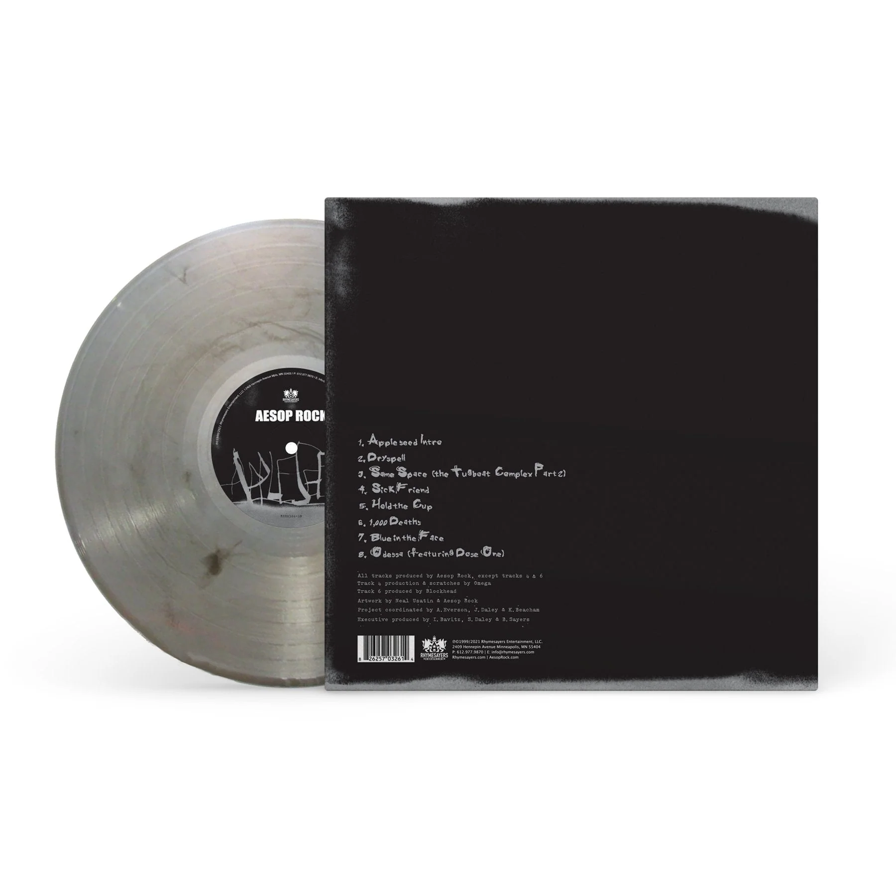 AESOP ROCK 'APPLESEED' LP - CLEAR/BLACK MARBLE SMOKE - Image 2