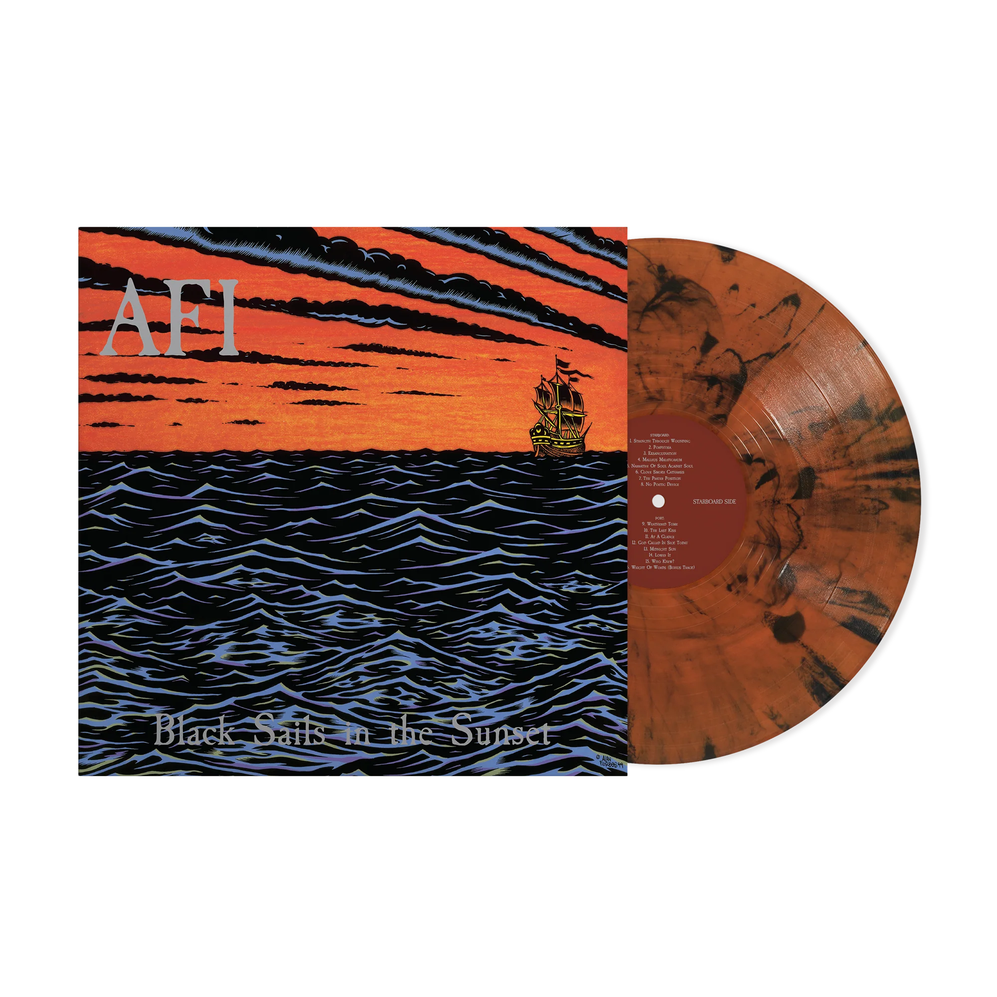 AFI ‘BLACK SAILS IN THE SUNSET’ 25TH ANNIVERSARY LP - EXCLUSIVE - LTD. 500 - ORIOLE