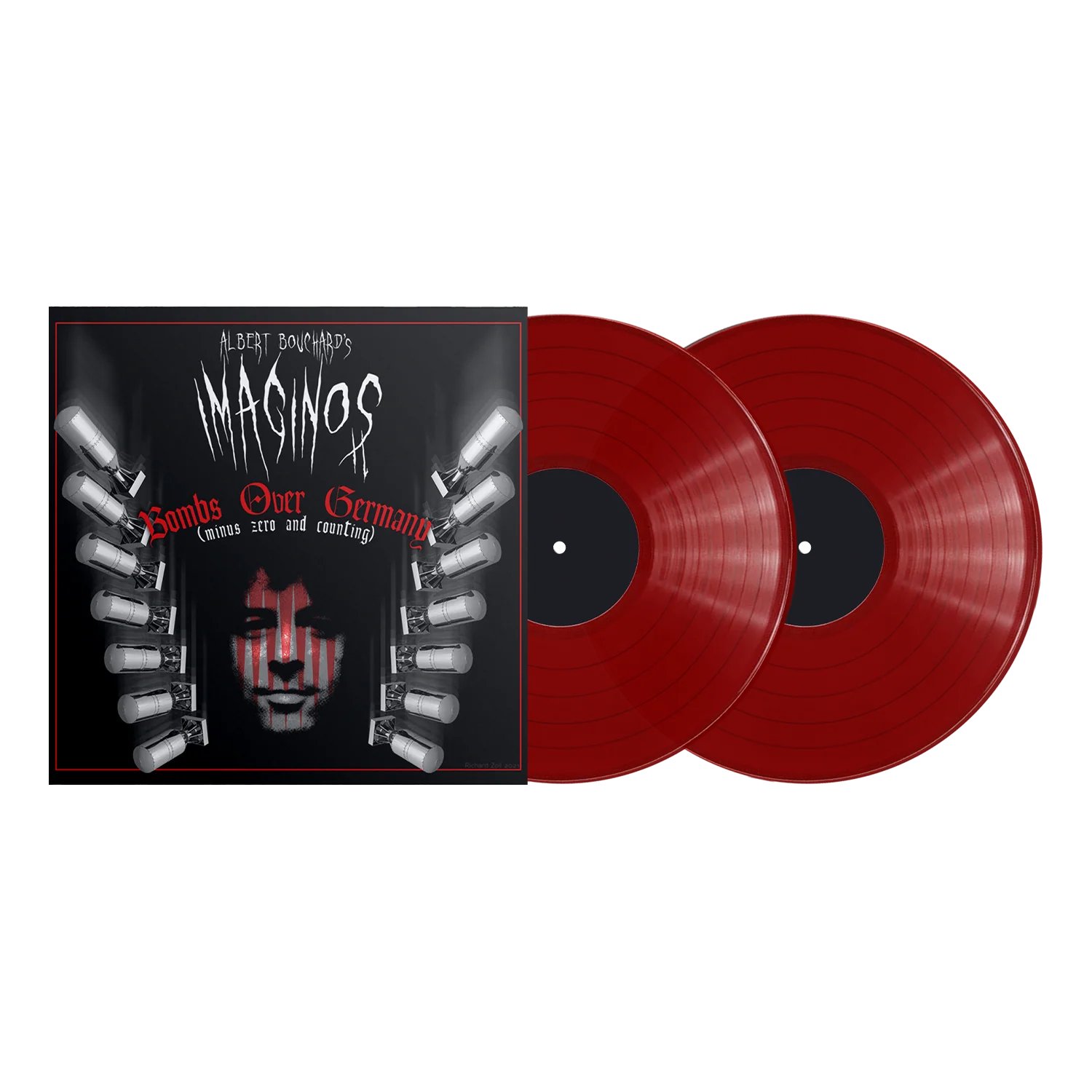 ALBERT BOUCHARD'S 'IMAGINOS II - BOMBS OVER GERMANY (MINUS ZERO AND COUNTING)' 2LP - EXCLUSIVE - LTD. 100 - RUBY - Image 2