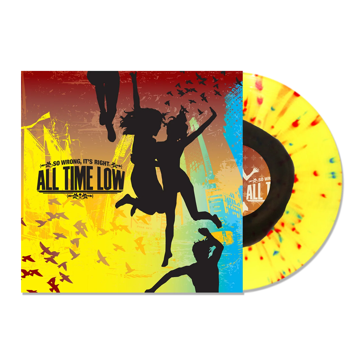 ALL TIME LOW ‘SO WRONG IT'S RIGHT’ LP - EXCLUSIVE - LTD. 250 - TRANSPARENT YELLOW/BLACK BLOB/RED/BLUE/SPLATTER