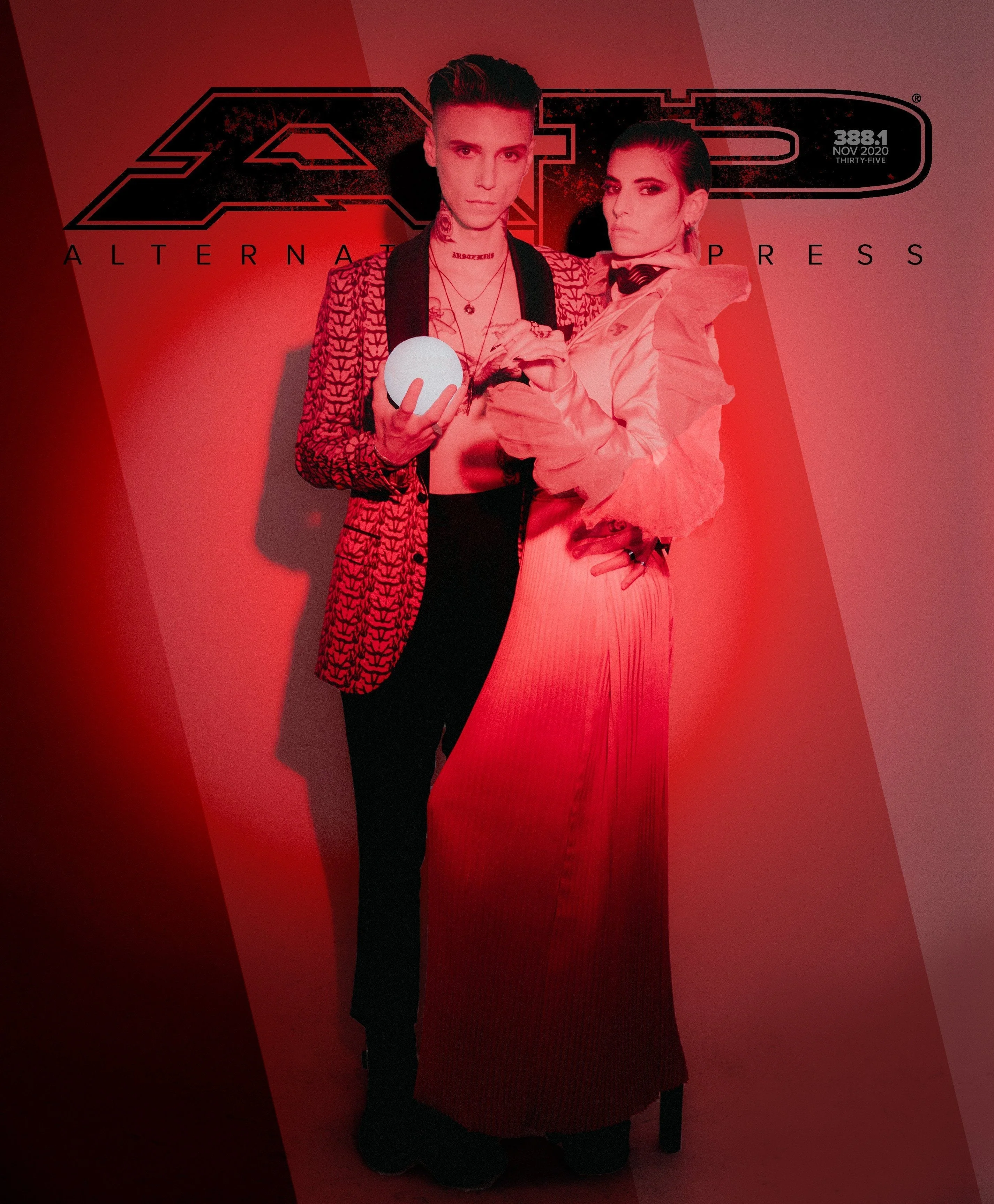 ALTERNATIVE PRESS NOVEMBER 2020 ISSUE FEATURING ANDY BIERSACK & JULIET SIMMS