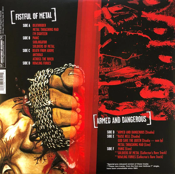 ANTHRAX 'FISTFUL OF METAL/ARMED AND DANGEROUS' 3LP - Image 2