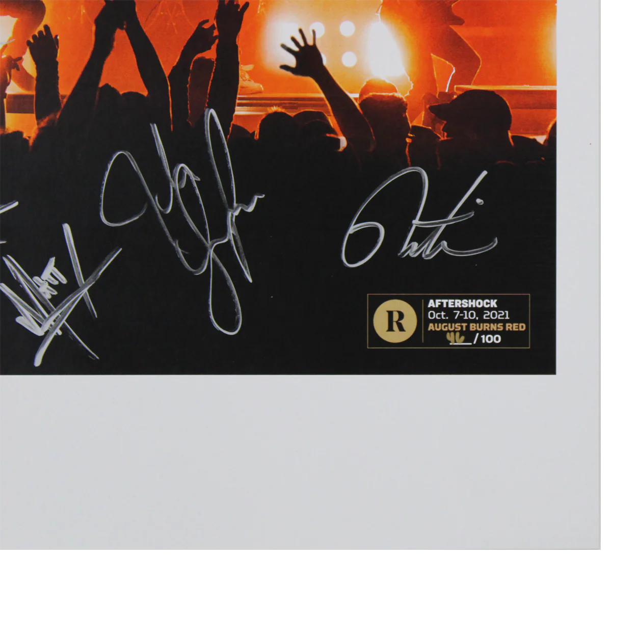 AUGUST BURNS RED X REVOLVER AFTERSHOCK- SIGNED FESTIVAL POSTER - Image 2