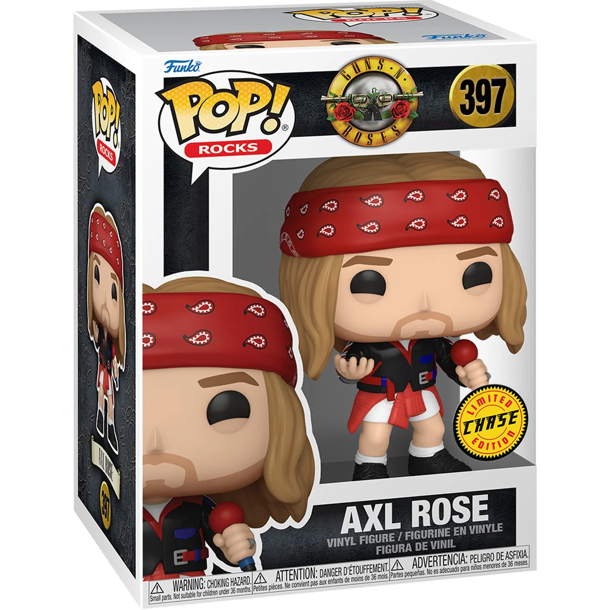 GUNS N ROSES AXL ROSE (1992) FUNKO POP! ROCKS FIGURE (CHANCE OF CHASE) - Image 5