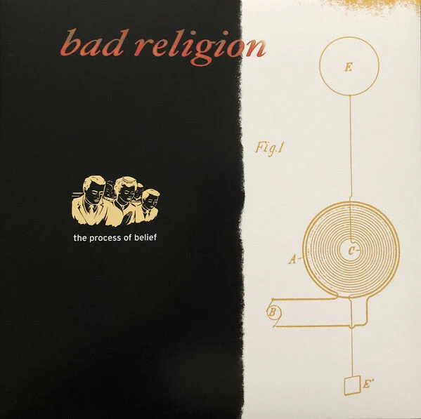 BAD RELIGION 'THE PROCESS OF BELIEF' ANNIVERSARY EDITION LP - ORANGE/BLACK - Image 2