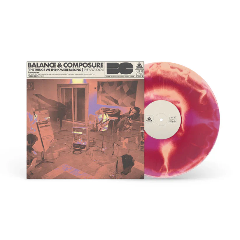 BALANCE AND COMPOSURE 'THE THINGS WE THINK WE'RE MISSING LIVE AT STUDIO 4' LP - PINK/PURPLE/CREAM