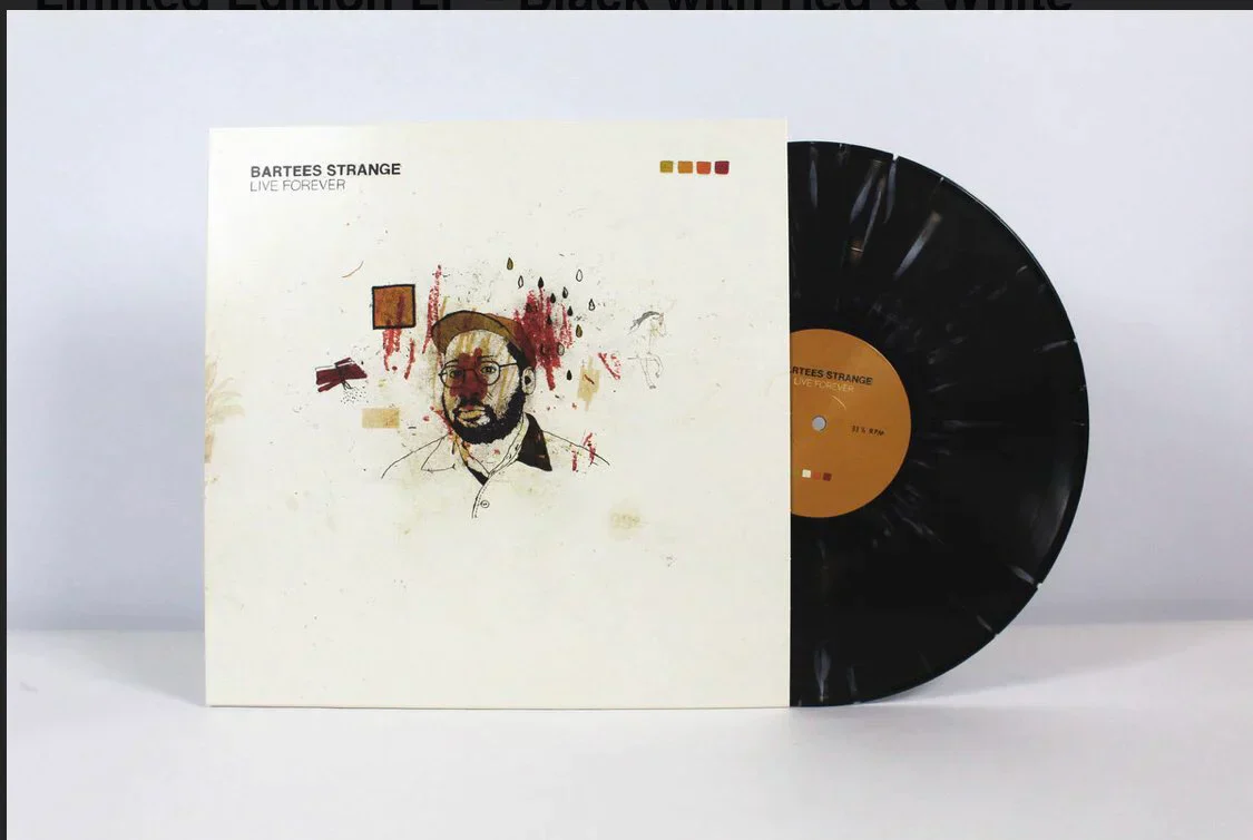 BARTEES STRANGE 'LIVE FOREVER' LP - BLACK/BONE/RED - Image 2