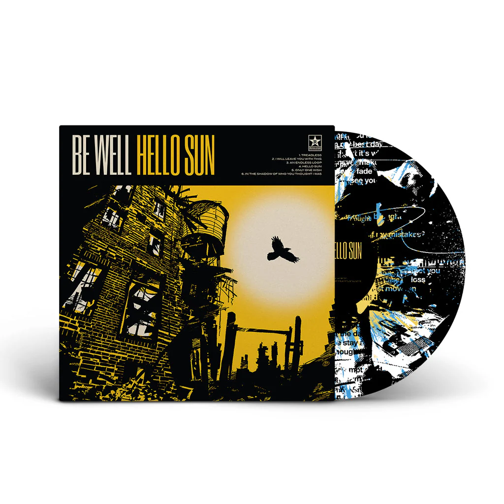 BE WELL 'HELLO SUN' LP - LTD. 300 - WHITE/CYAN/MUSTARD/BLACK/B-SIDE SCREEN PRINT - Image 2