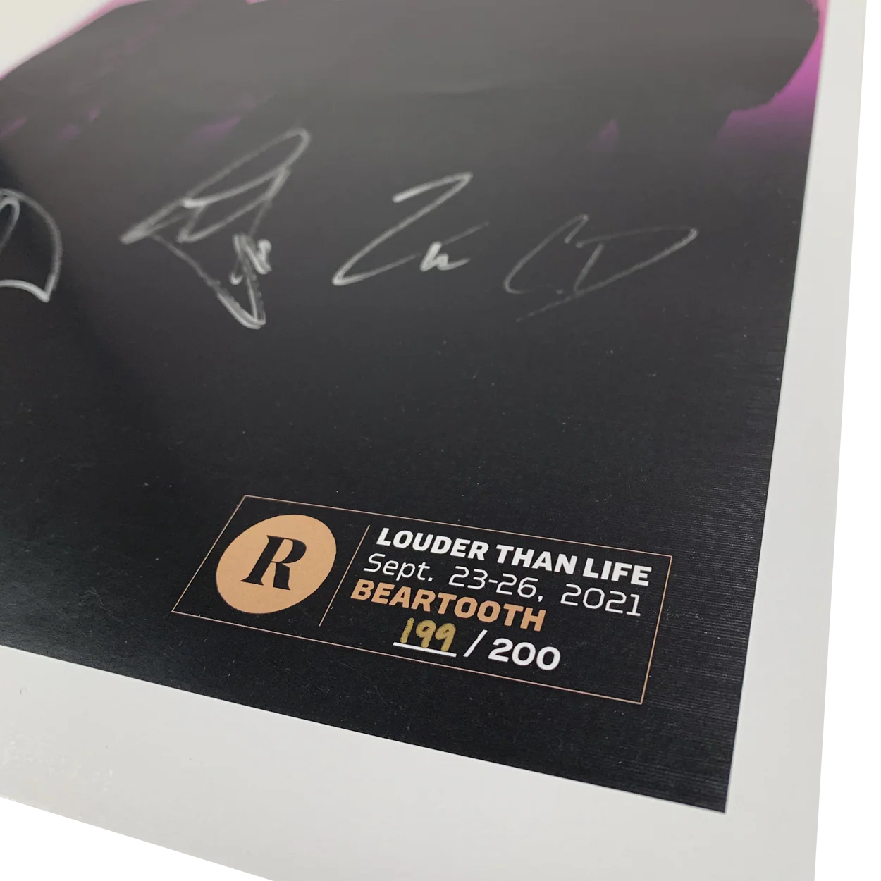 BEARTOOTH X REVOLVER X LOUDER THAN LIFE - SIGNED FESTIVAL POSTER - Image 2