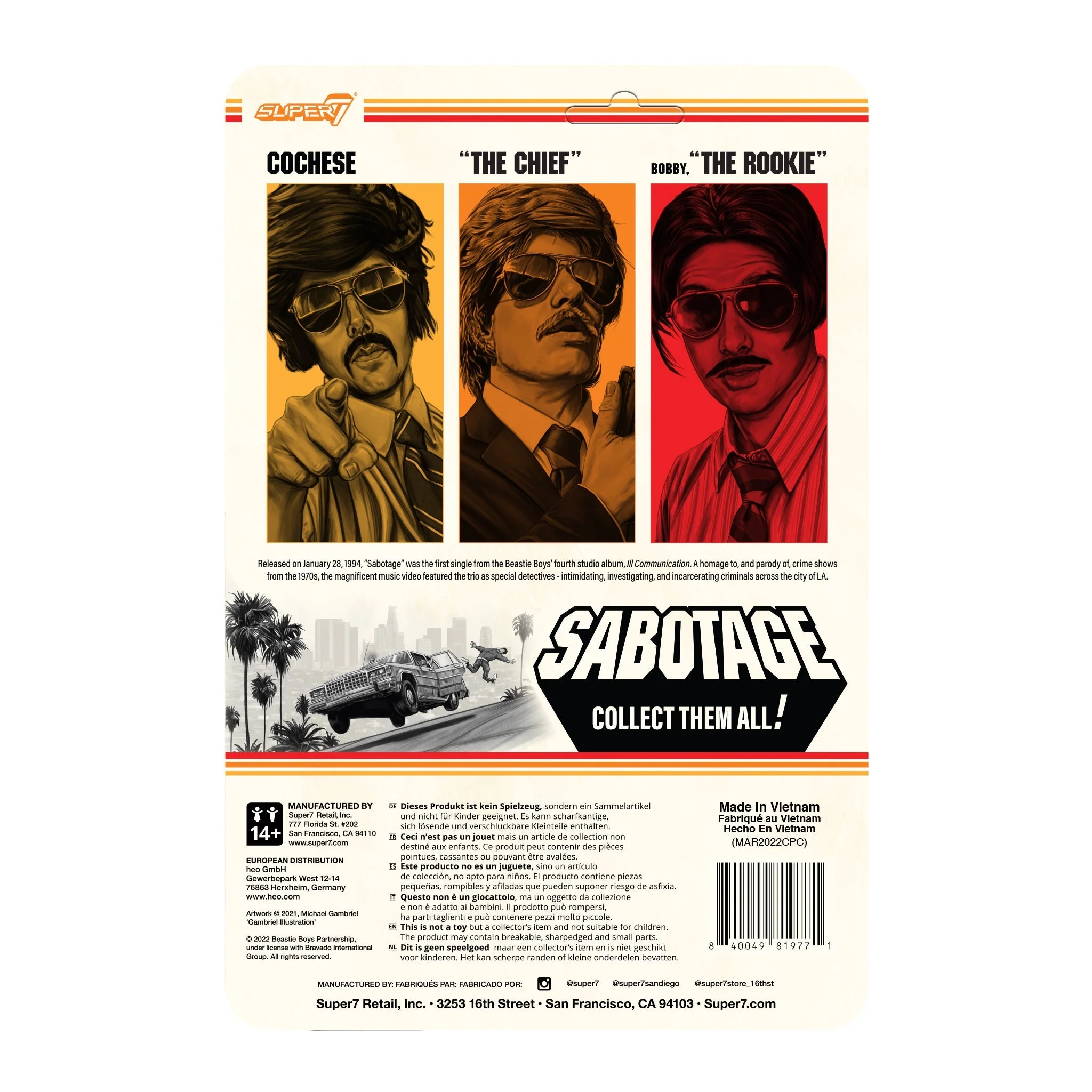 BEASTIE BOYS 'SABOTAGE' WAVE 1 REACTION FIGURES - SET OF 3 - Image 9