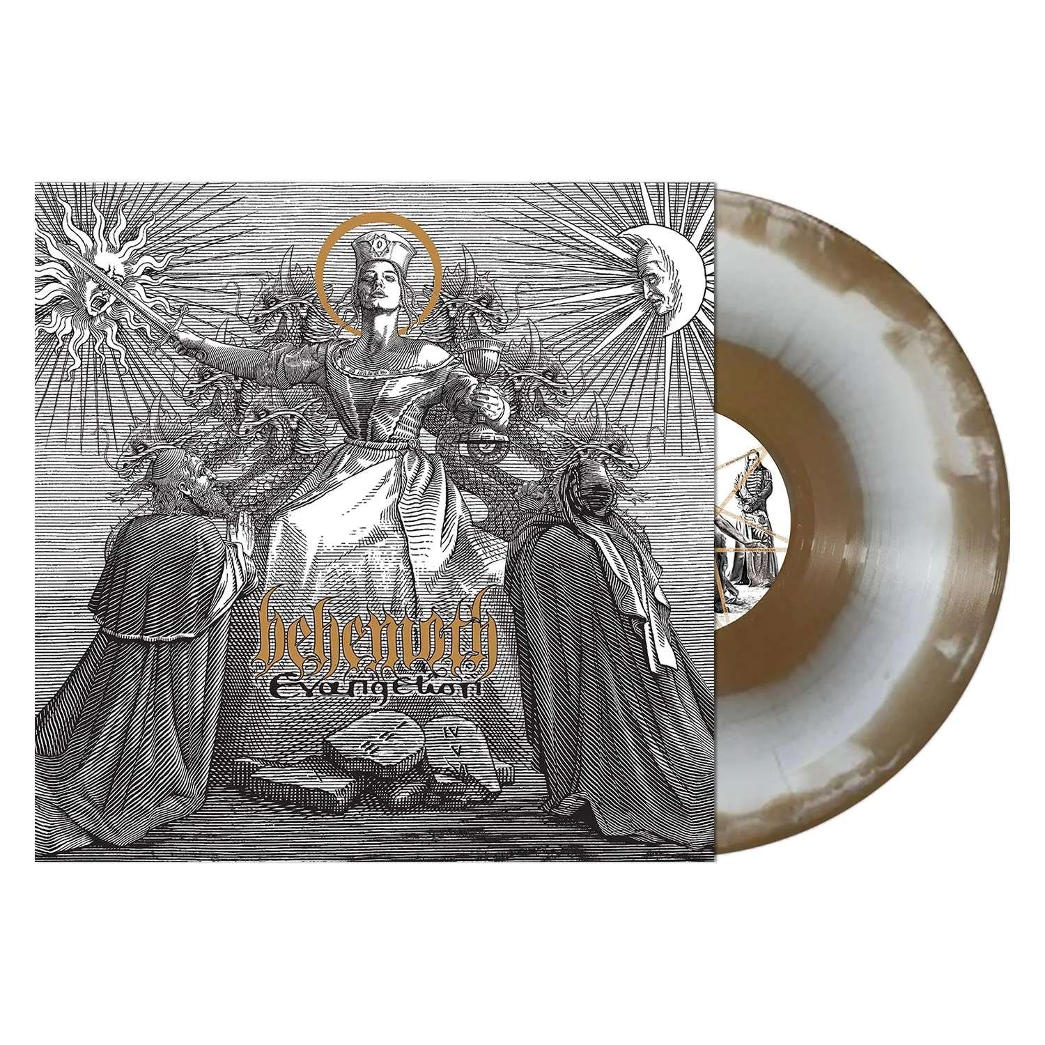 BEHEMOTH 'EVANGELION' LP - WHITE GOLD MELT