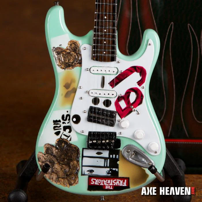GREEN DAY - BILLIE JOE ARMSTRONG - SIGNATURE BJ BLUE MINI GUITAR - Image 2