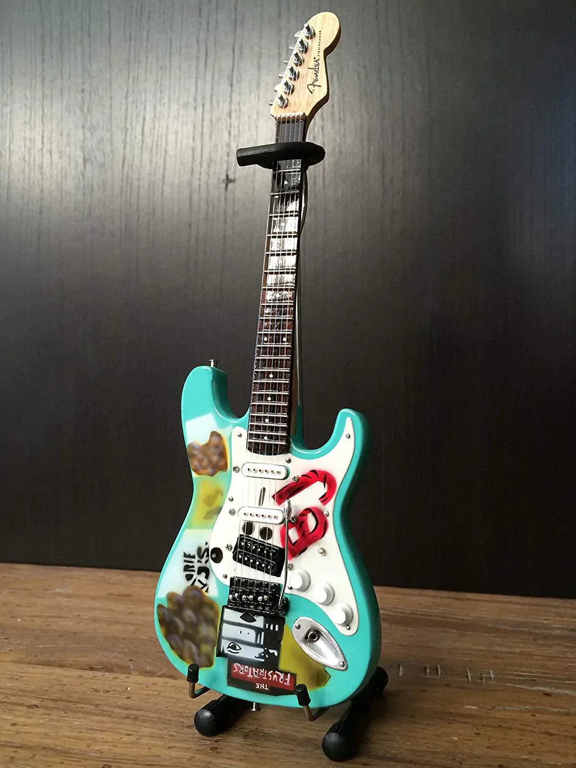 GREEN DAY - BILLIE JOE ARMSTRONG - SIGNATURE BJ BLUE MINI GUITAR - Image 4