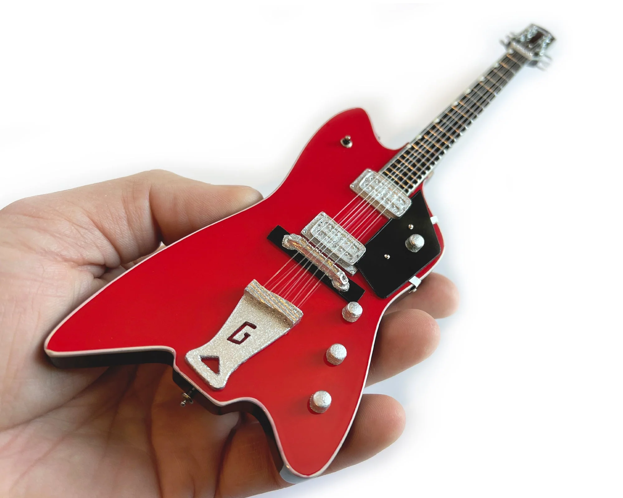 BILLY F GIBBONS SIGNATURE BILLY BO GRETSCH MINIATURE GUITAR MODEL REPLICA COLLECTIBLE - Image 5