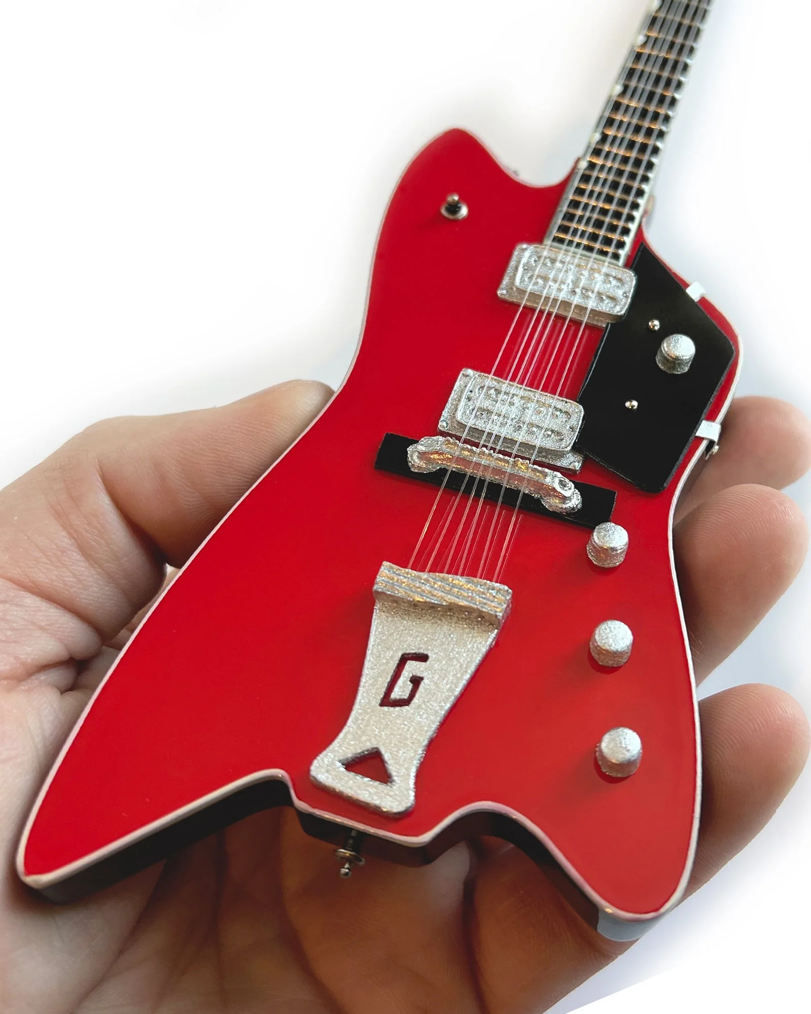 BILLY F GIBBONS SIGNATURE BILLY BO GRETSCH MINIATURE GUITAR MODEL REPLICA COLLECTIBLE - Image 6