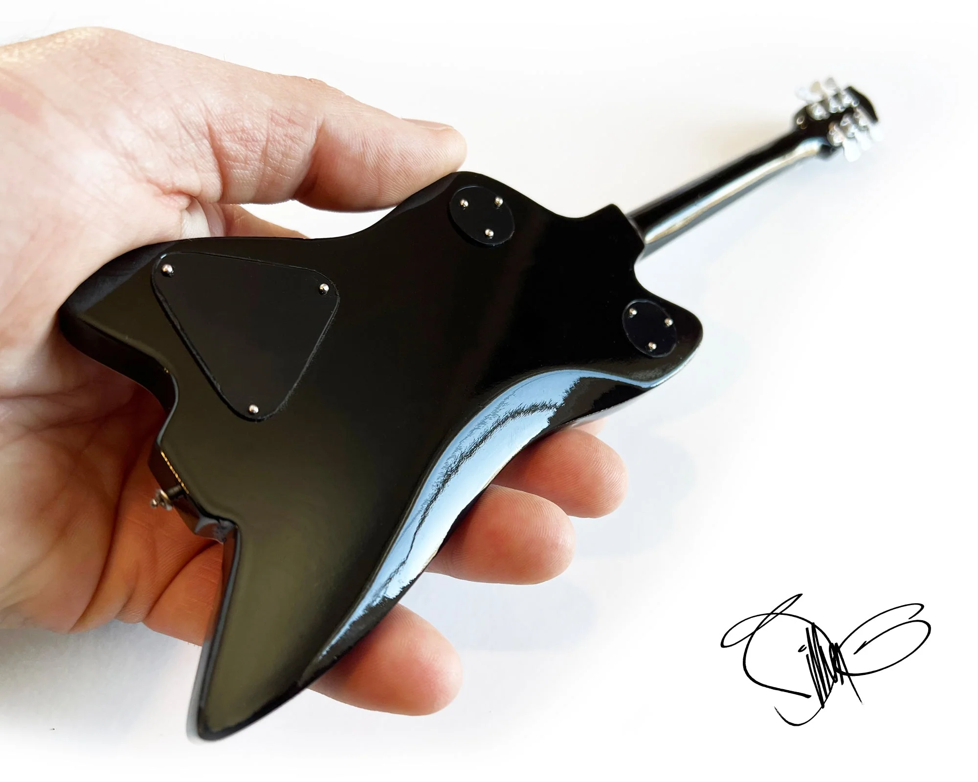 BILLY F GIBBONS SIGNATURE BILLY BO GRETSCH MINIATURE GUITAR MODEL REPLICA COLLECTIBLE - Image 7
