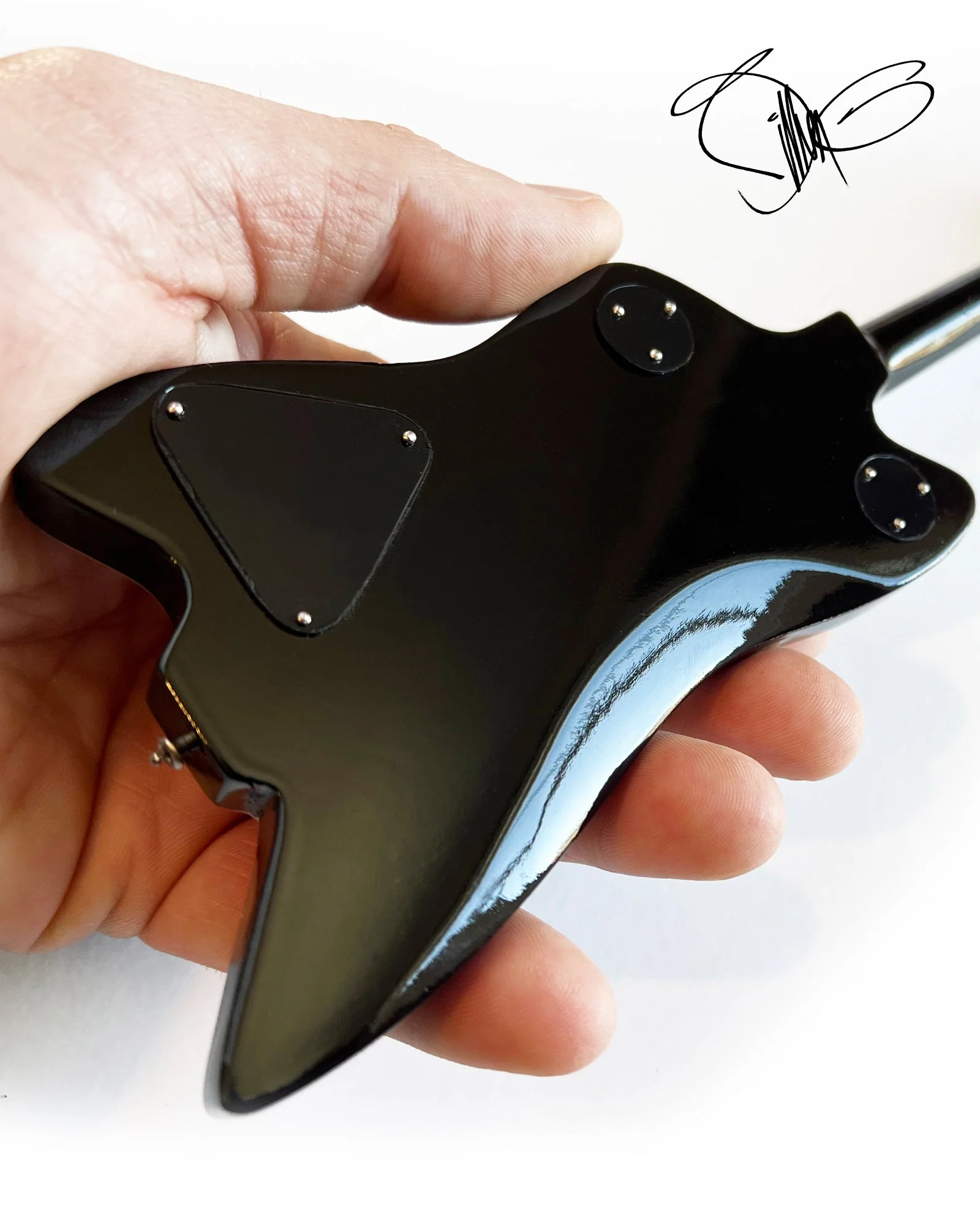 BILLY F GIBBONS SIGNATURE BILLY BO GRETSCH MINIATURE GUITAR MODEL REPLICA COLLECTIBLE - Image 8