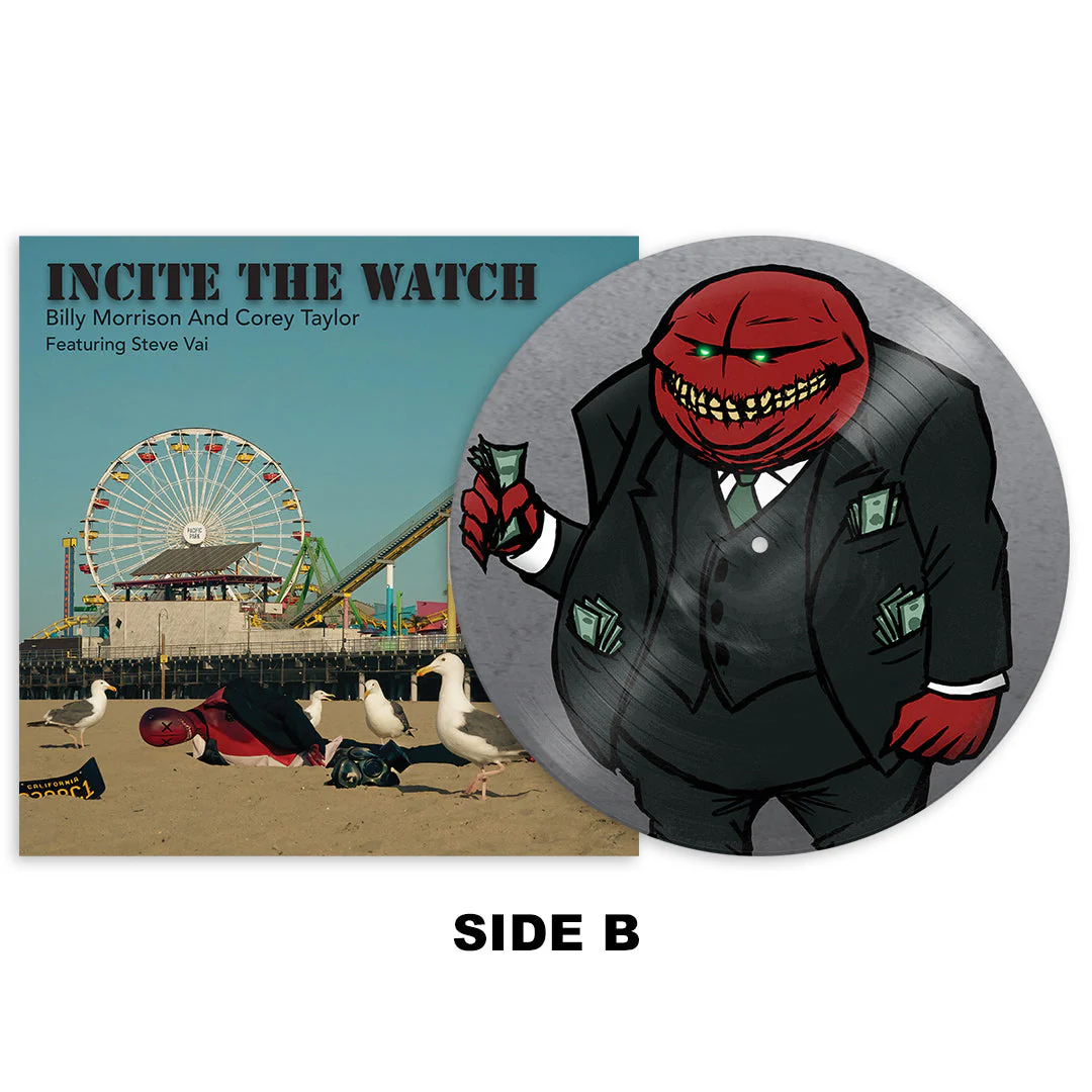 BILLY MORRISON AND COREY TAYLOR FEAT. STEVE VAI 'INCITE THE WATCH' 12" - LTD. 500 - PICTURE DISK - Image 2