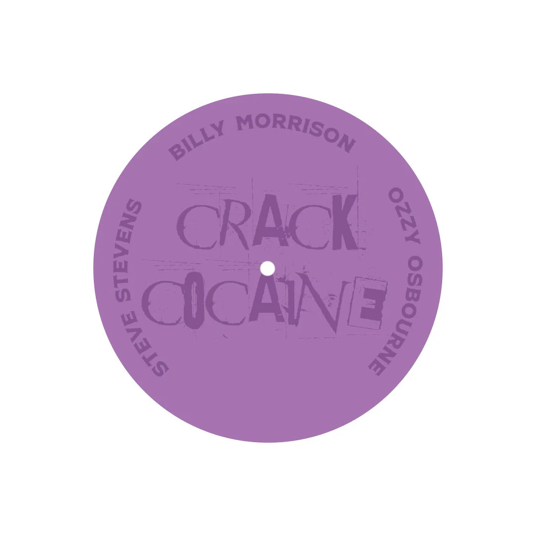 BILLY MORRISON, OZZY OSBOURNE, & STEVE STEVENS 'CRACK COCAINE' 12" LTD. - ETCHED OPAQUE VIOLET - Image 2