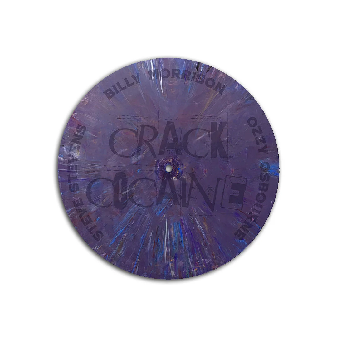 BILLY MORRISON, OZZY OSBOURNE, & STEVE STEVENS 'CRACK COCAINE' 12" - LTD. - ETCHED - PURPLE/BLUE + BILLY MORRISON 'THE MORRISON PROJECT' LP - Image 3