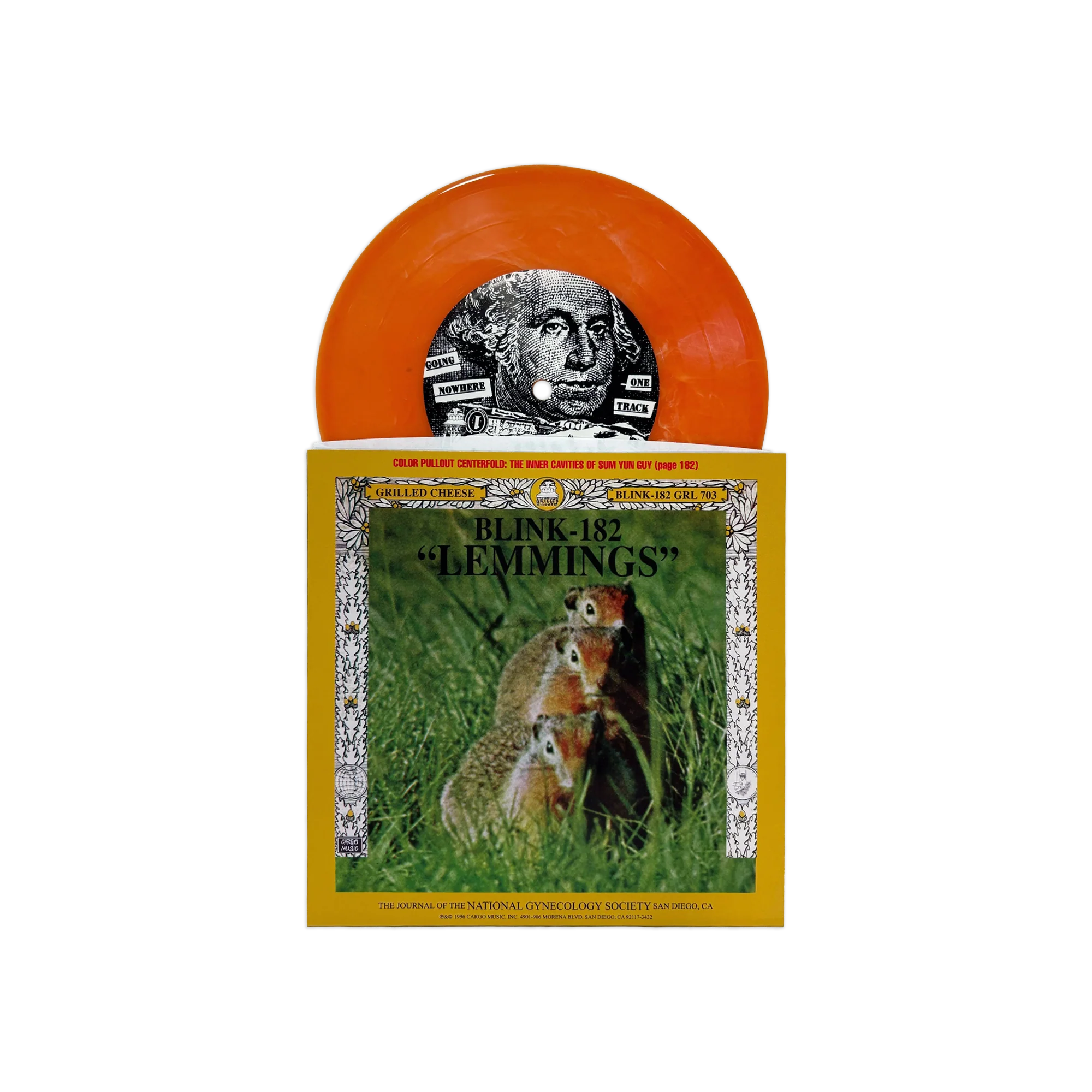 BLINK 182/SWINDLE 'LEMMINGS SPLIT' 7 (Exclusive “ Limited to 250, Orange Swirl Vinyl)