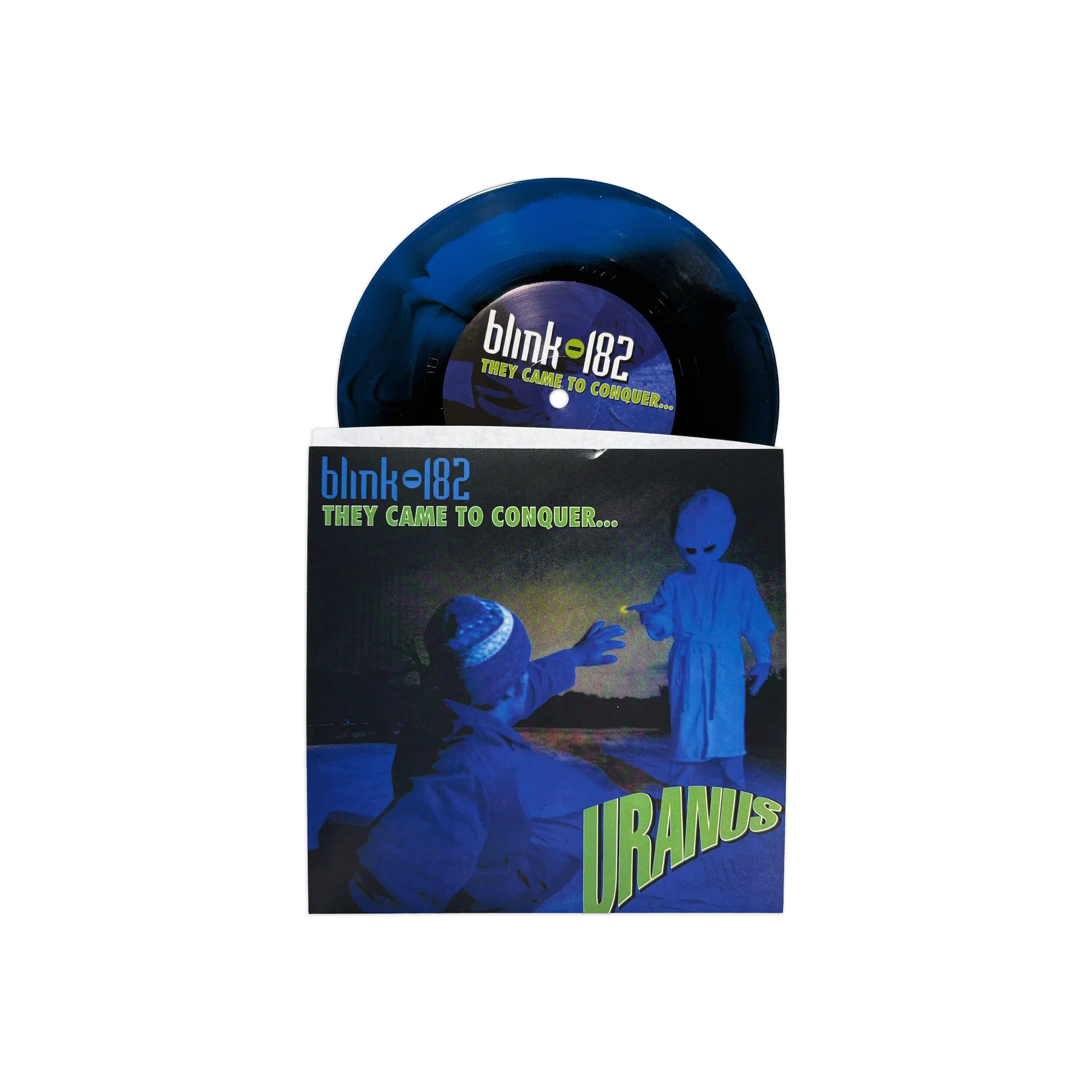 BLINK 182 'THEY CAME TO CONQUER URANUS' 7" (Exclusive “ Limited to 250, Blue & Black Swirl Vinyl)