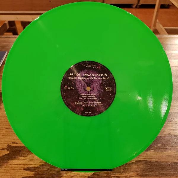 BLOOD INCANTATION 'HIDDEN HISTORY OF THE HUMAN RACE' LP - NEON GREEN - Image 2