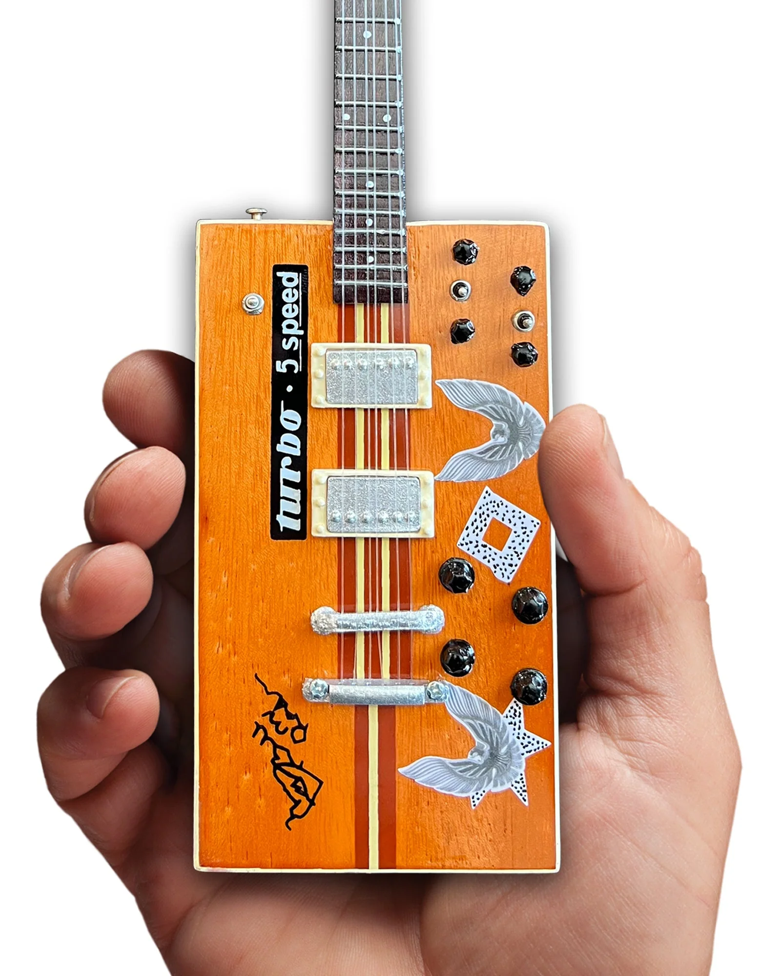 BO DIDDLEY SIGNATURE “TWANG MACHINE” TURBO 5-SPEED KINMAN CUSTOM MINI GUITAR MODEL - Image 6