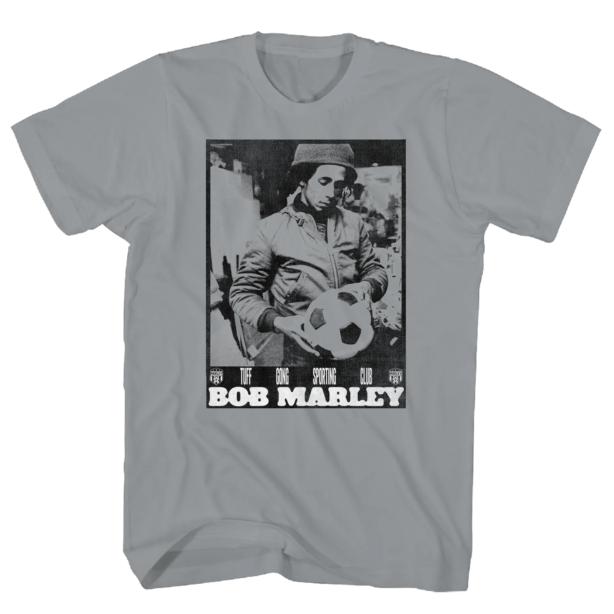 BOB MARLEY SOCCER GREY TEE