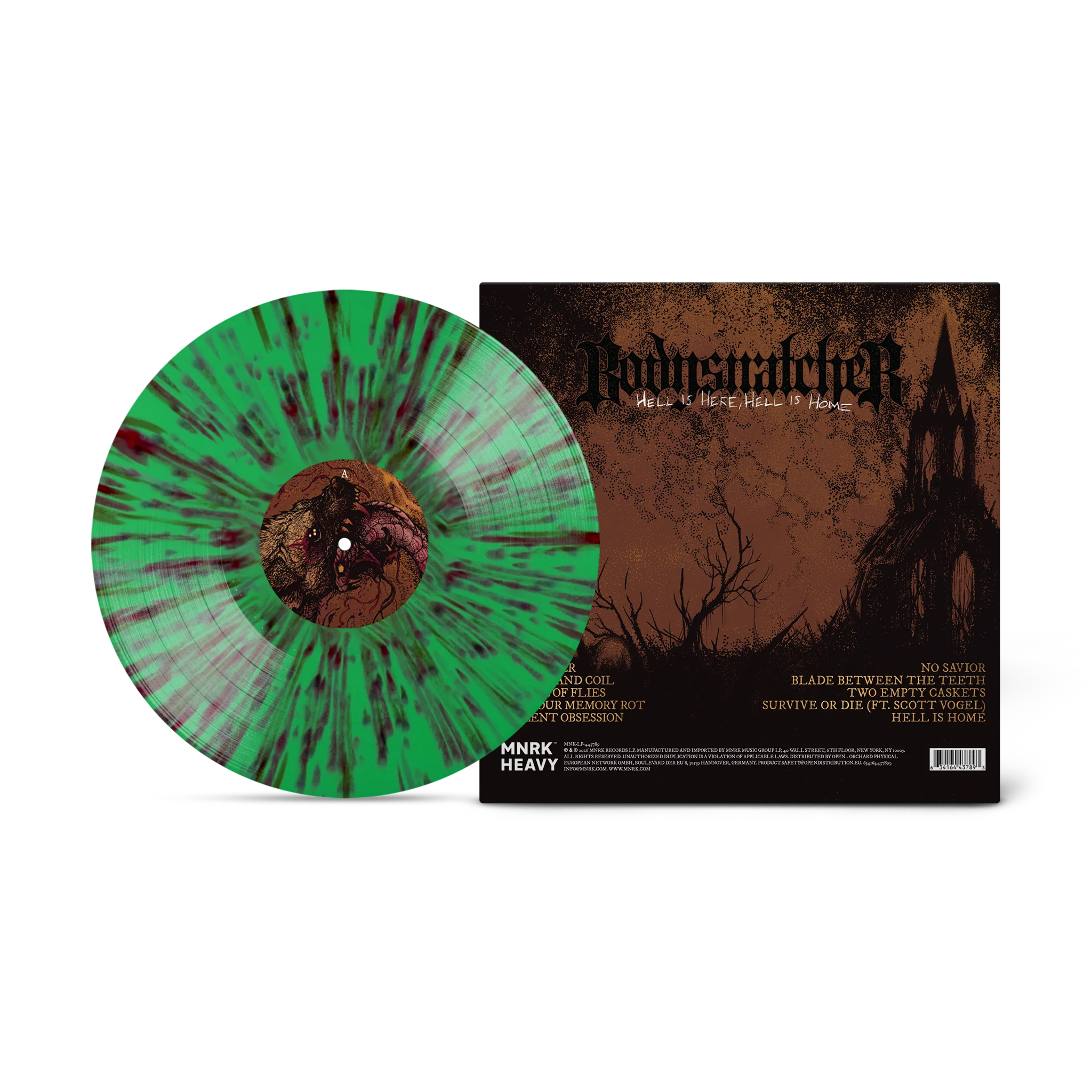BODYSNATCHER 'HELL IS HERE, HELL IS HOME' LP (Venom Mint Splatter Vinyl) - Image 2