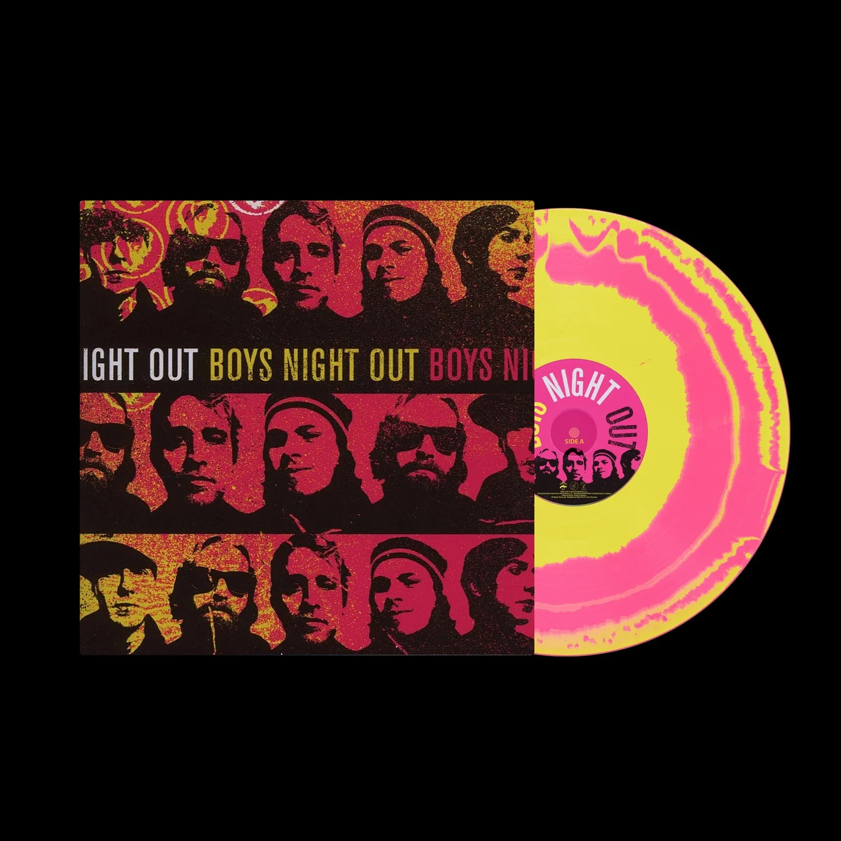 BOYS NIGHT OUT 'SELF-TITLED' LP - HOT PINK/CANARY YELLOW