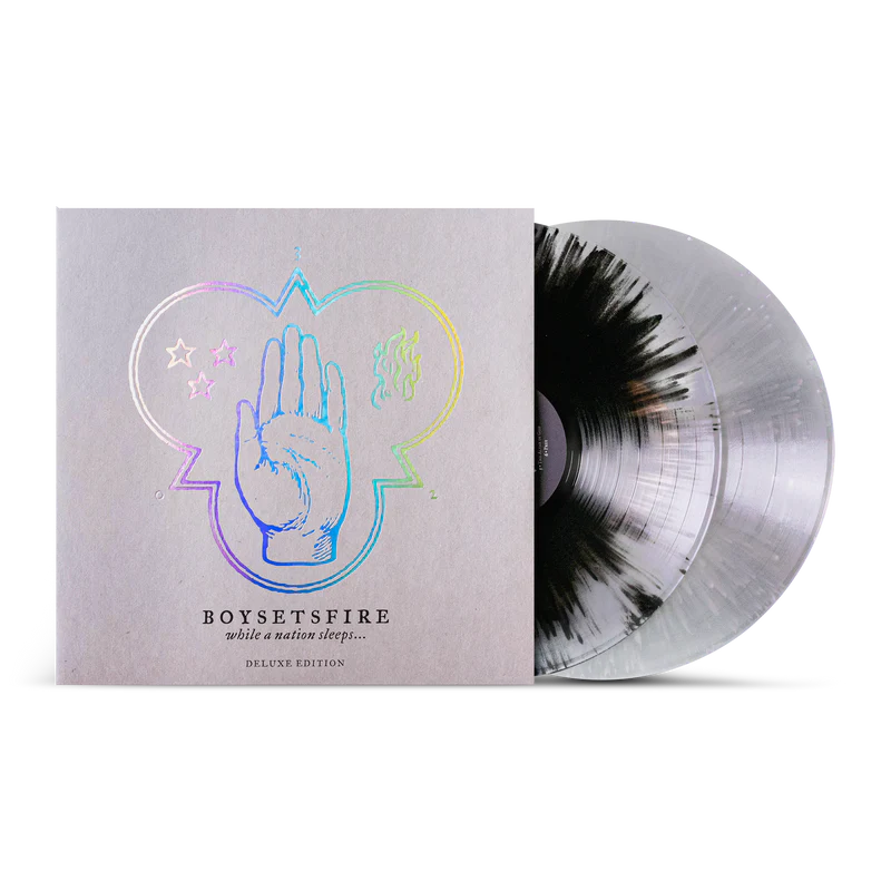 BOYSETSFIRE 'WHILE A NATION SLEEPS' 2LP - DELUXE - CLEAR/BLACK/SILVER SPLATTER