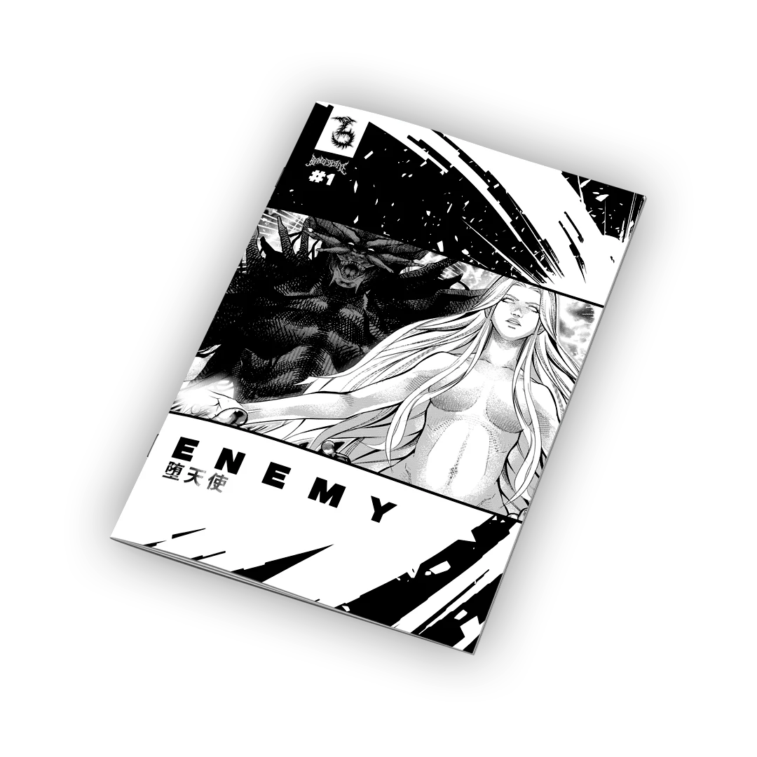 BRAND OF SACRIFICE ‘ENEMY’ 7" + COMIC BOOK - LTD. 150 - BLUE/WHITE CRYSTAL - Image 3