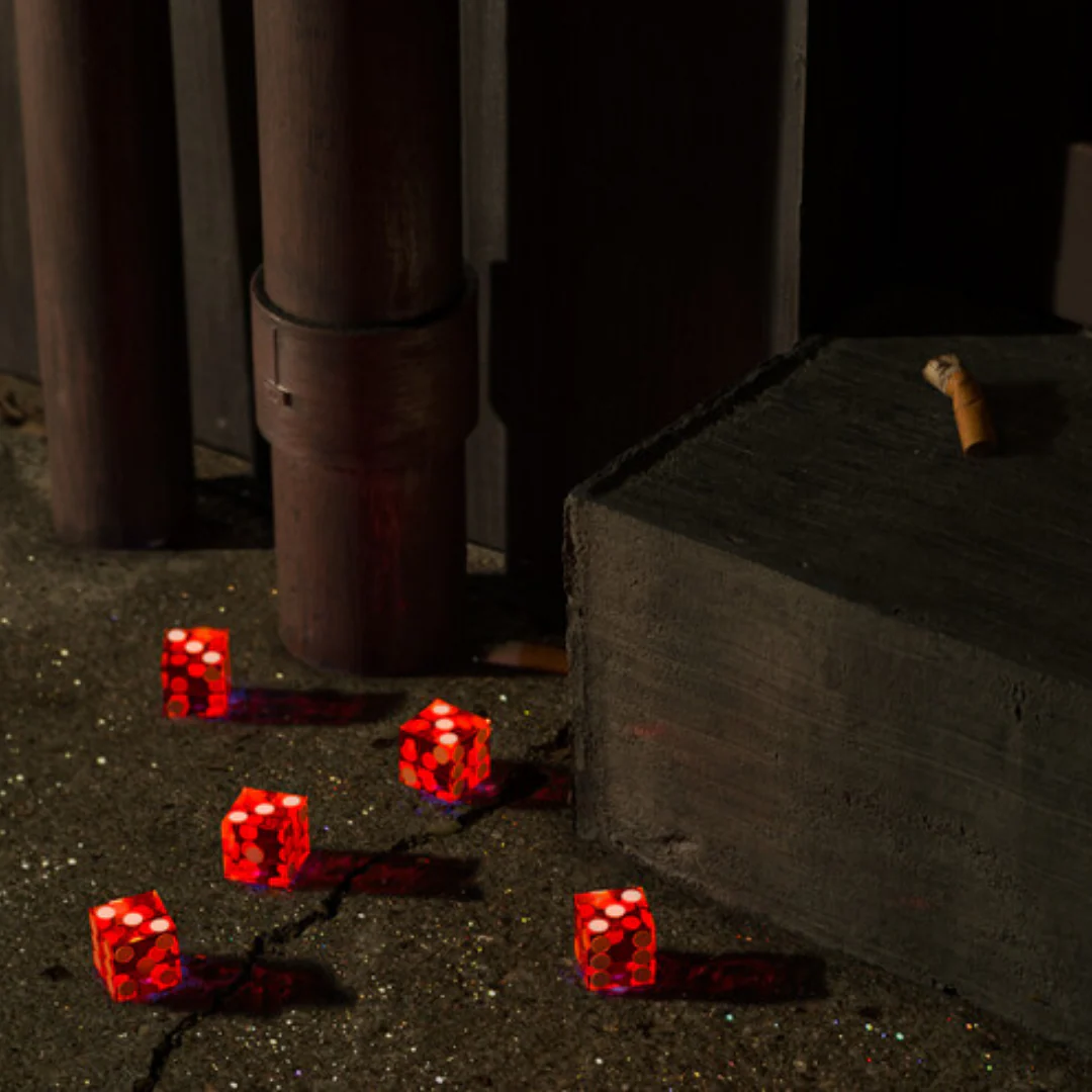 BRIGHT EYES 'FIVE DICE, ALL THREES' 2LP - RED/ORANGE - Image 2