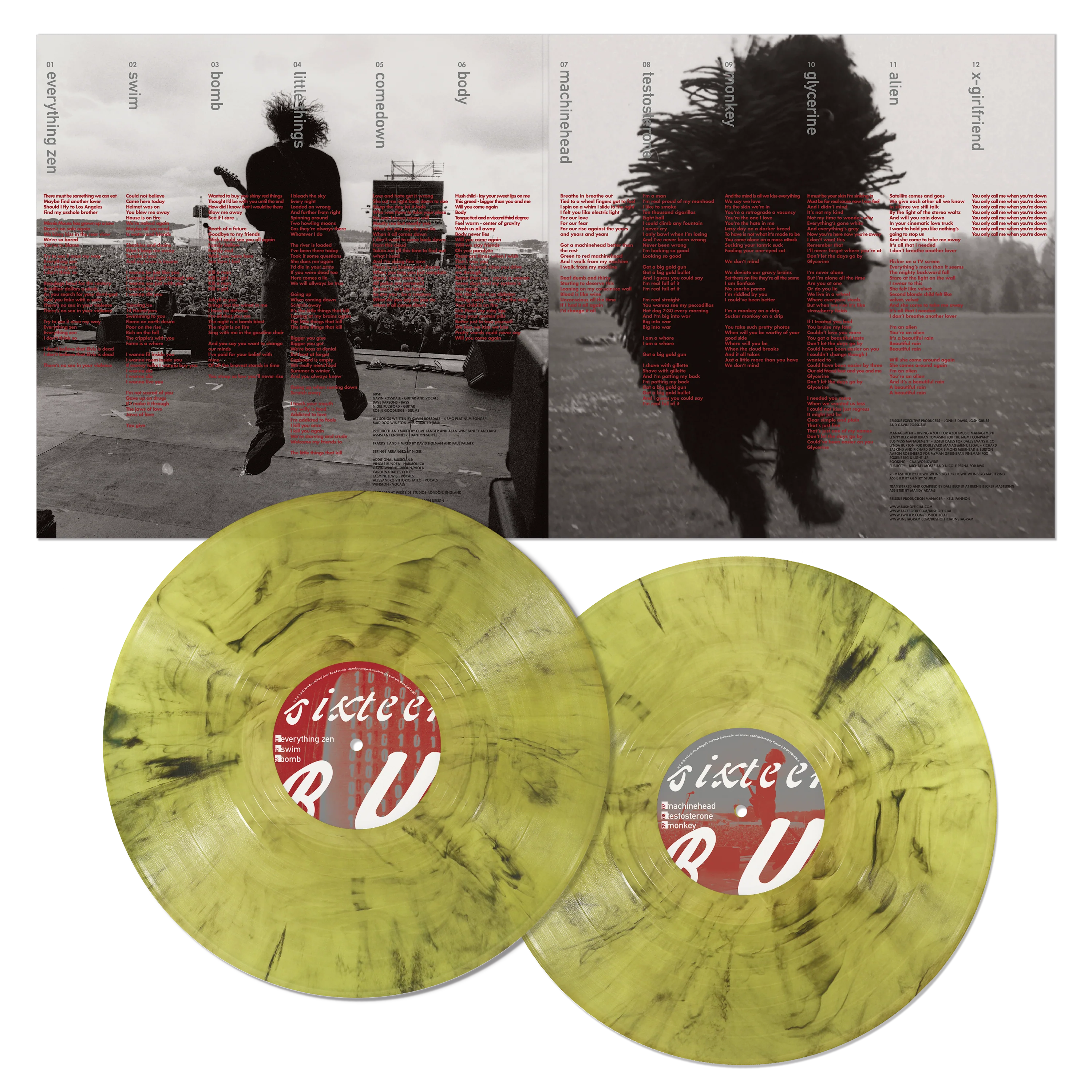BUSH 'SIXTEEN STONE’ 30TH ANNIVERSARY 2LP - LTD. 500 - HIGHLIGHTER SMOKE - Image 2