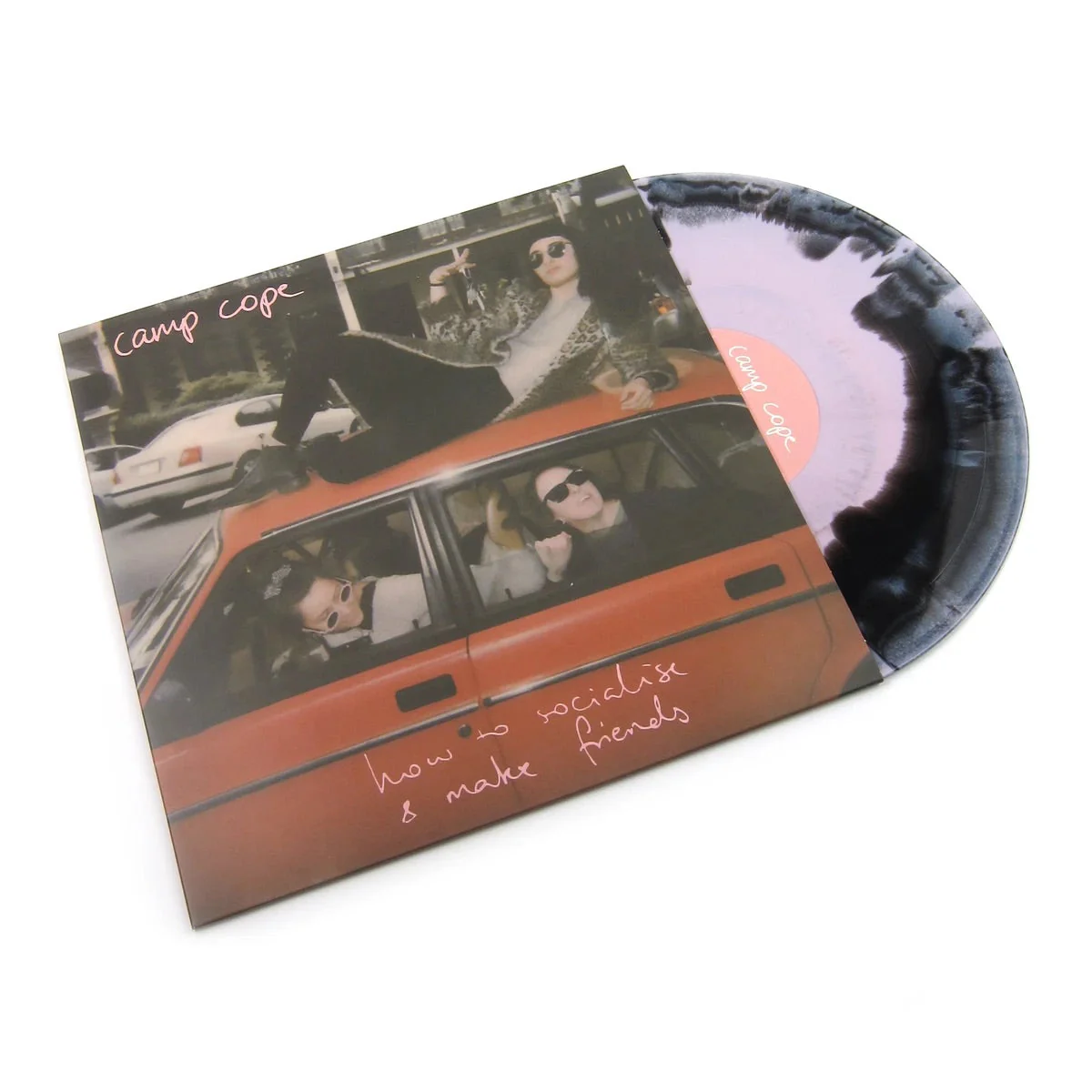 CAMP COPE 'HOW TO SOCIALIZE & MAKE FRIENDS' LP - BABY PINK/BLACK/SWIRL - Image 2