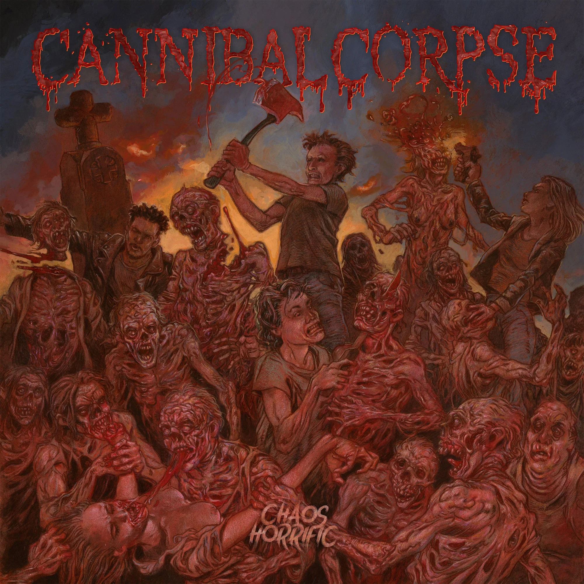CANNIBAL CORPSE 'CHAOS HORRIFIC' LP - BLUE SMOKE