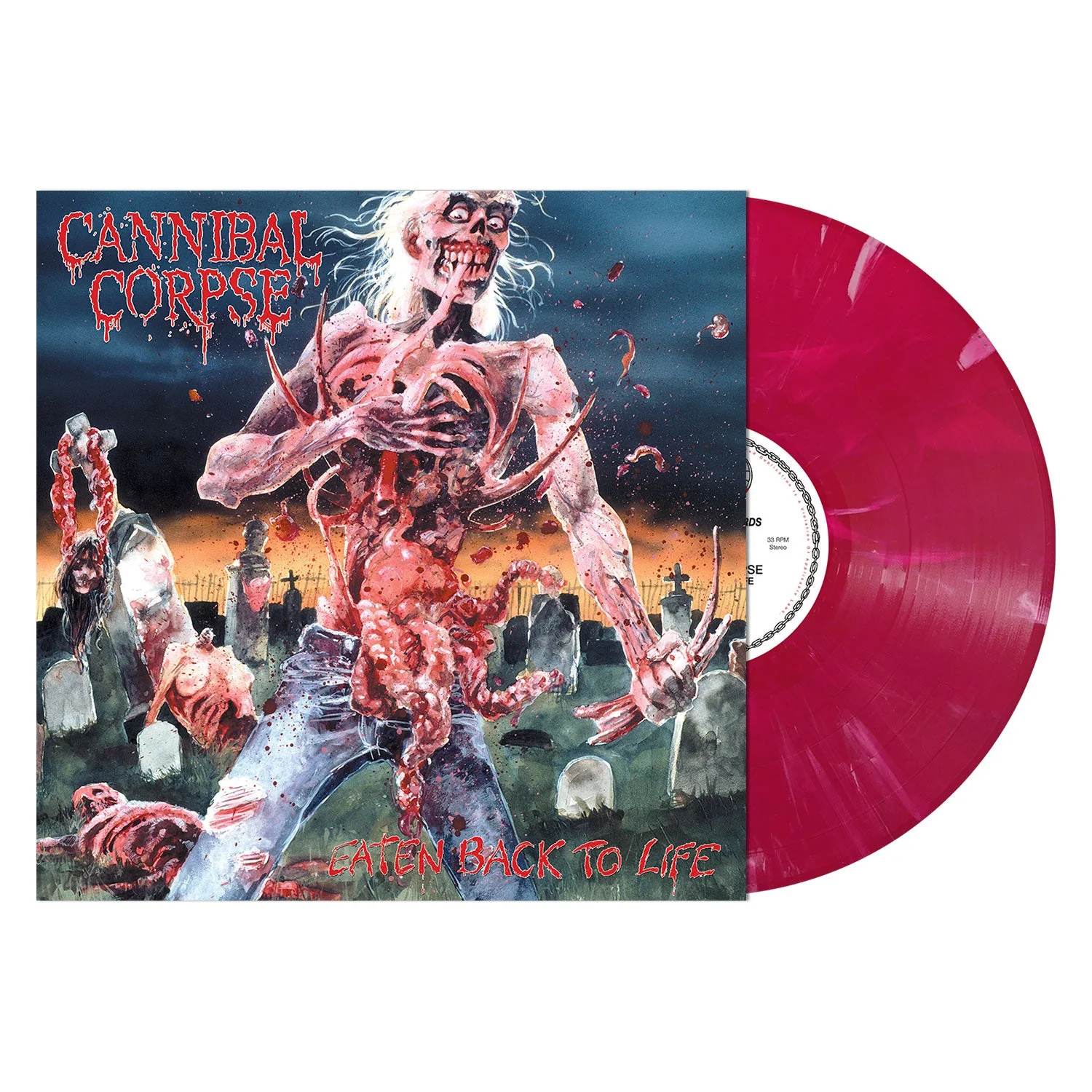 CANNIBAL CORPSE 'EATEN BACK TO LIFE' LP - RED SWIRL