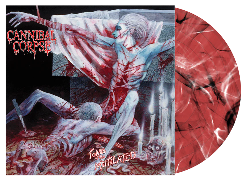 CANNIBAL CORPSE 'TOMB OF THE MUTILATED' LP - EXCLUSIVE - LTD. 500 - CLEAR RED/BLACK/WHITE/SWIRL