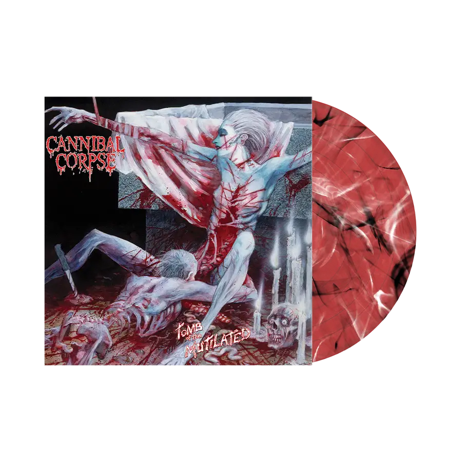 CANNIBAL CORPSE 'TOMB OF THE MUTILATED' LP - EXCLUSIVE - LTD. 500 - CLEAR RED/BLACK/WHITE/SWIRL - Image 2
