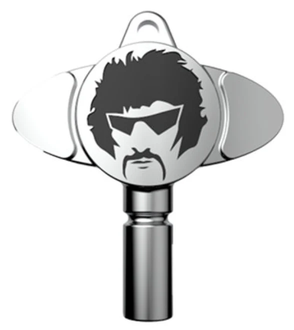 CARMINE APPICE COLLECTIBLE SIGNATURE DRUM KEY - CHROME