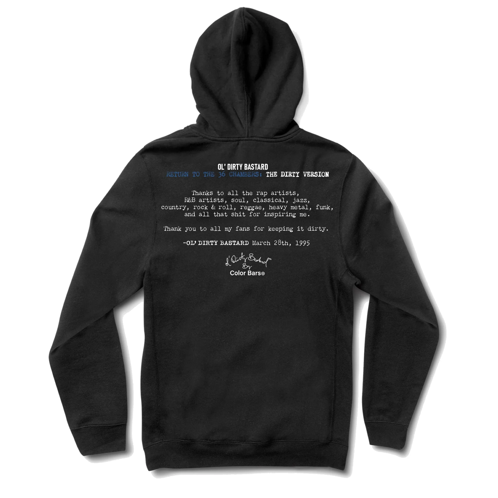 OL' DIRTY BASTARD CD HOODIE (BLACK) - Image 2