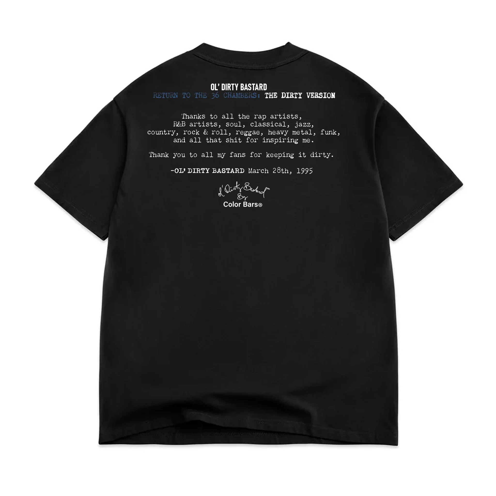 OL' DIRTY BASTARD CD TEE (BLACK) - Image 2