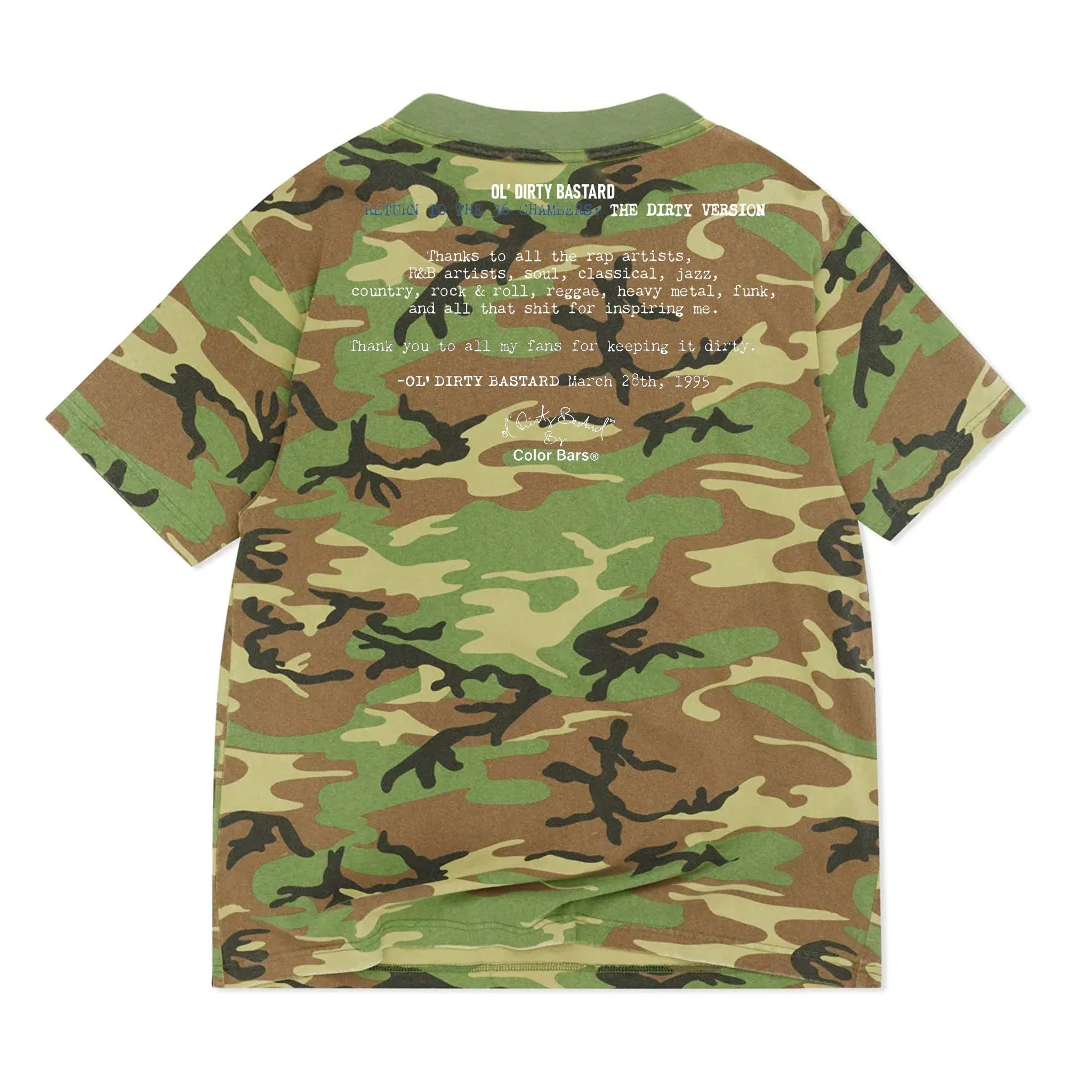 OL' DIRTY BASTARD CD TEE VINTAGE (CAMO) - Image 2