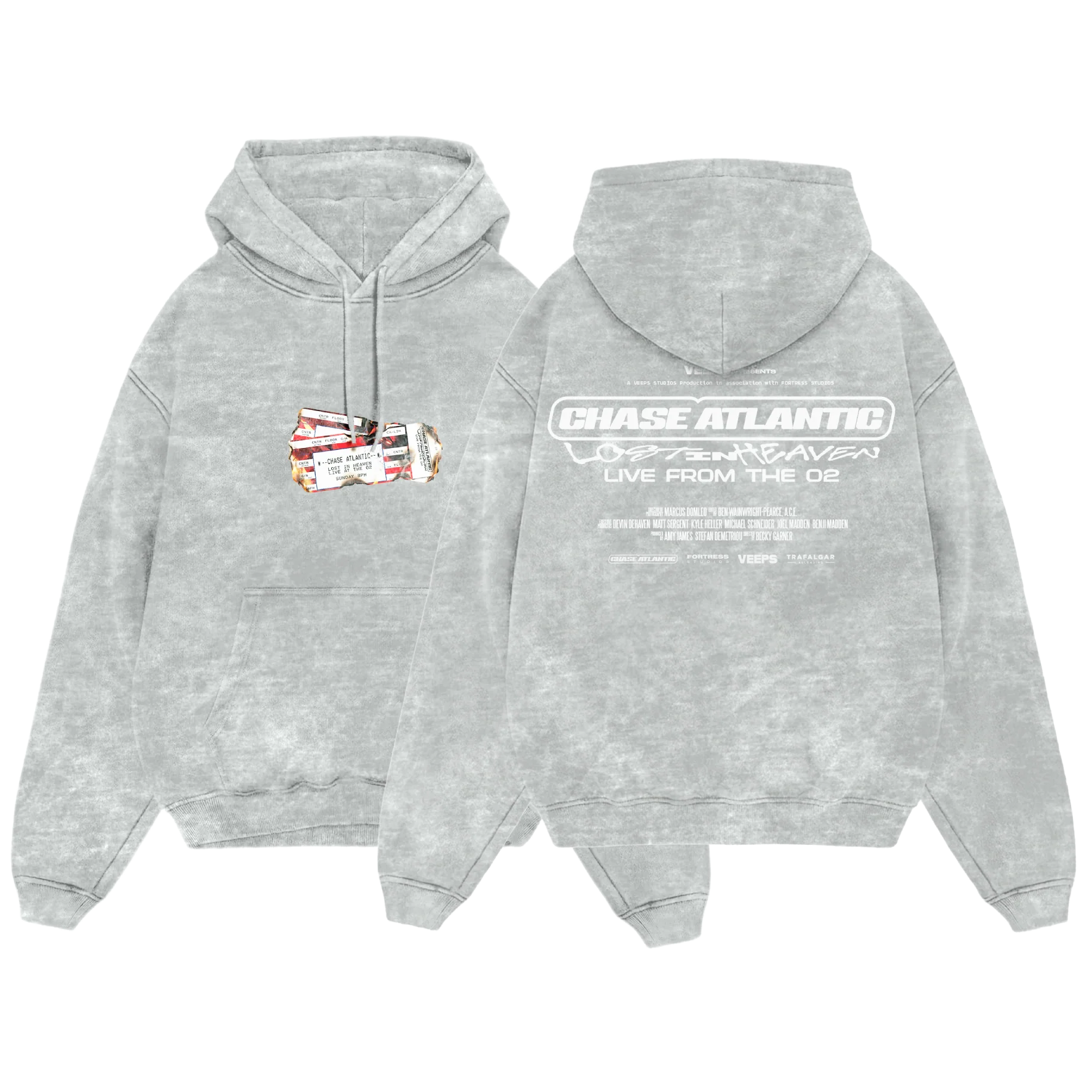 CHASE ATLANTIC "O2 SELL OUTS MINERAL WASH" LIMITED EDITION EXCLUSIVE HOODIE