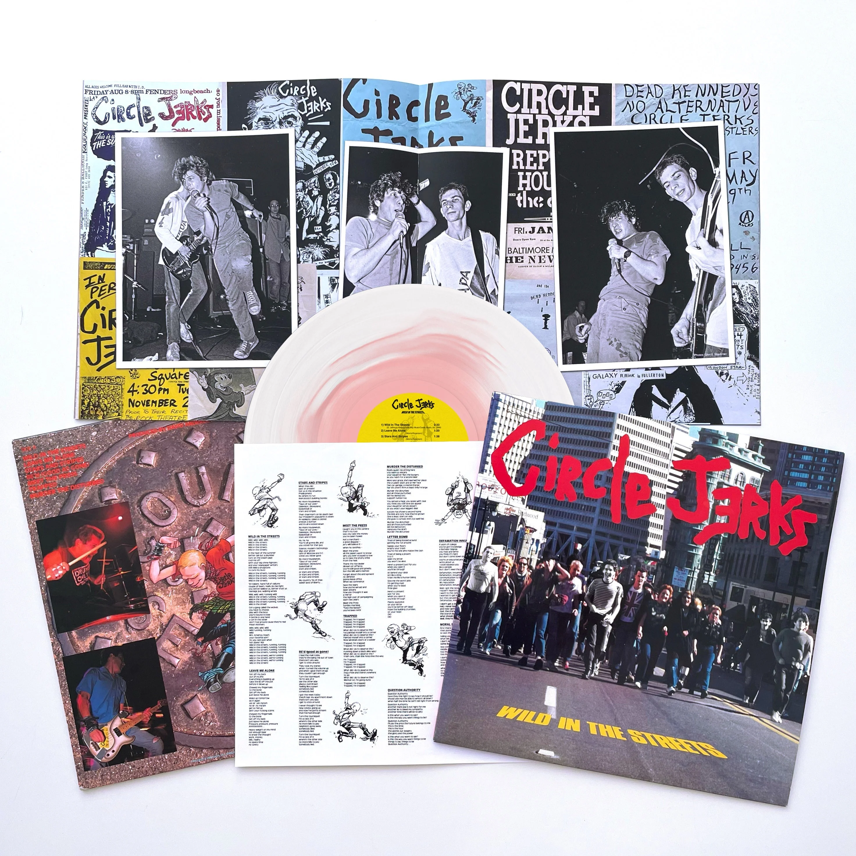 CIRCLE JERKS ‘WILD IN THE STREETS’ 40TH ANNIVERSARY EDITION LP - EXCLUSIVE - LTD. 1000 - WHITE/PINK